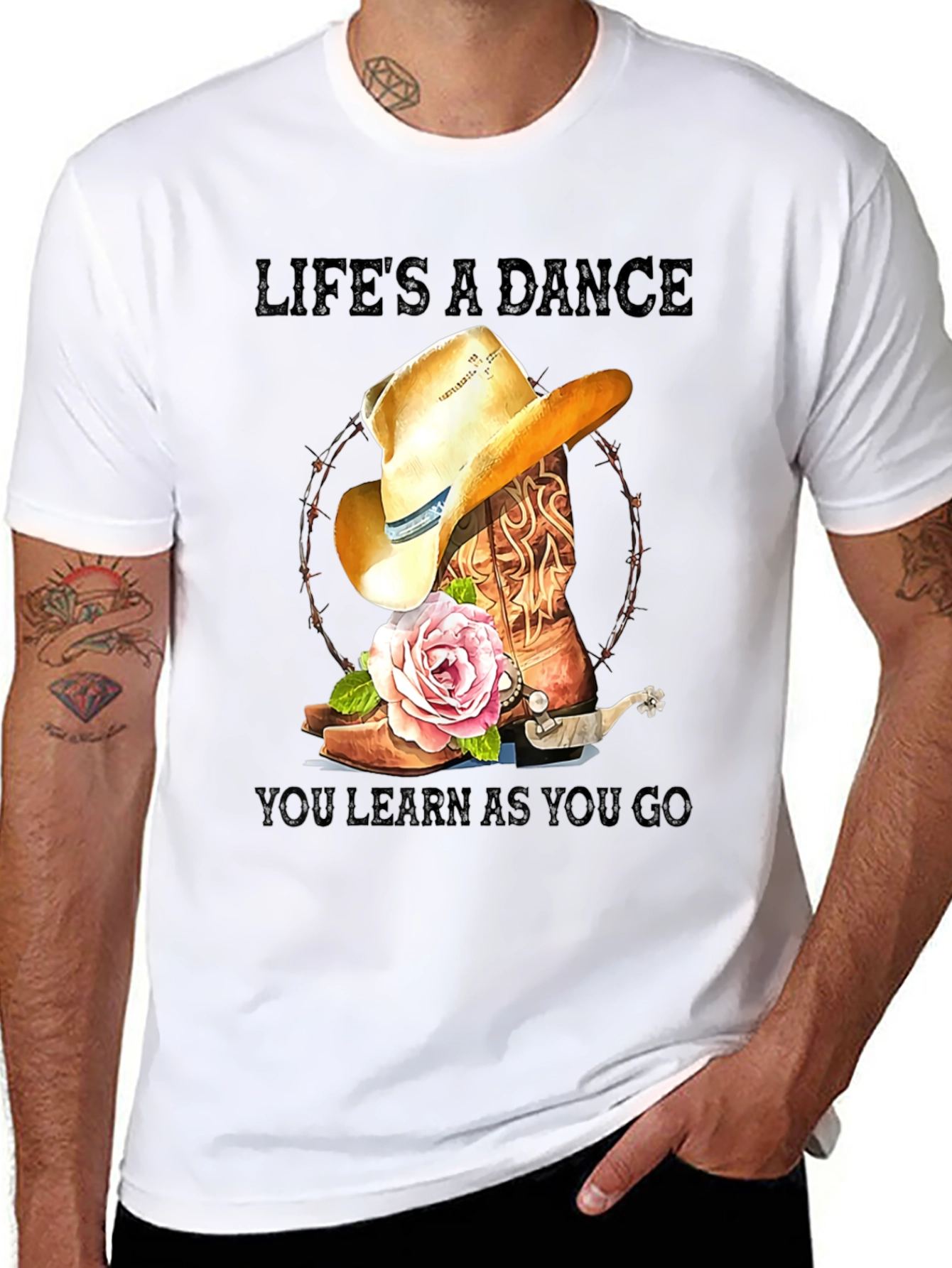 Lifes a Dance Cowboy Boot T-Shirt