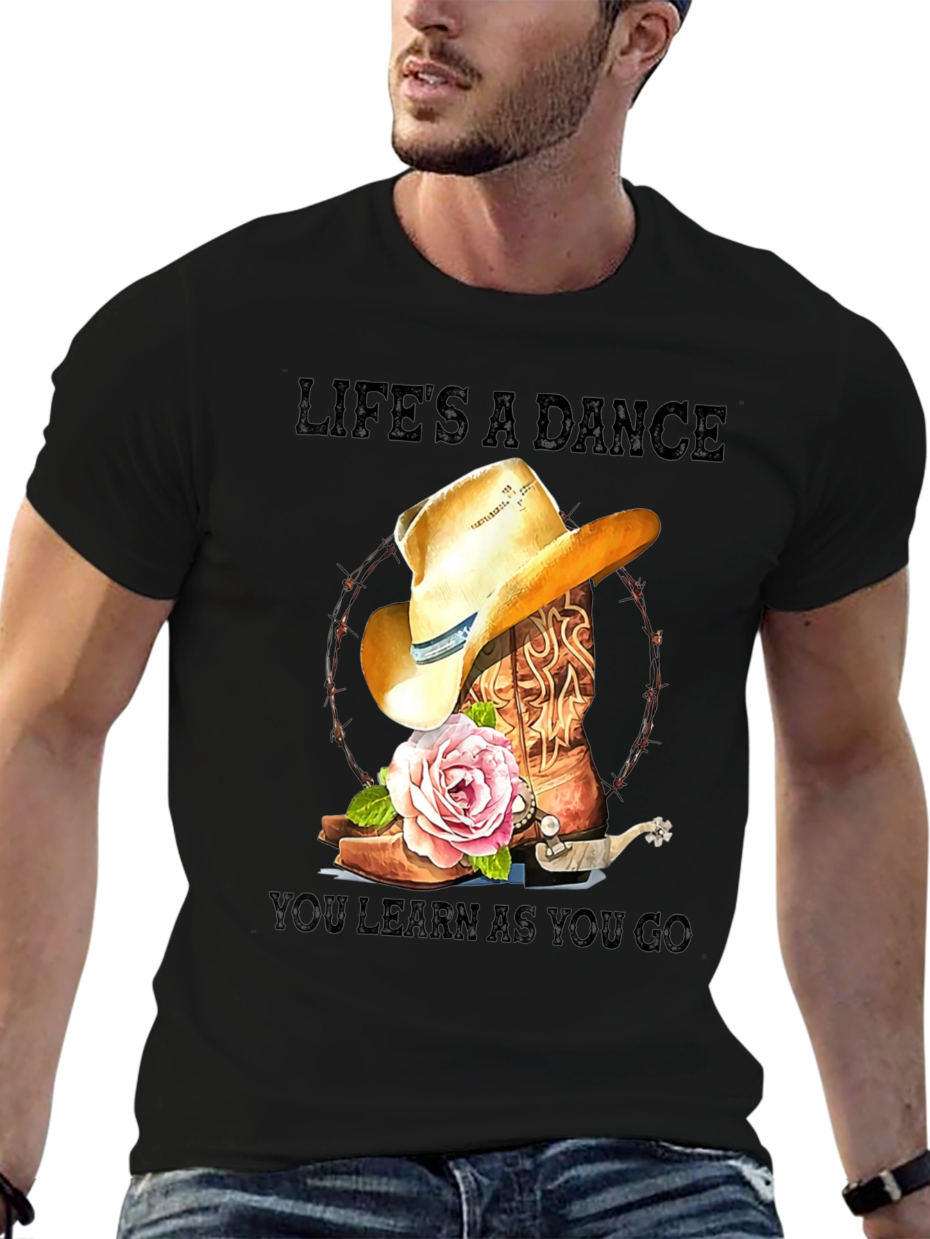 Lifes a Dance Cowboy Boot T-Shirt