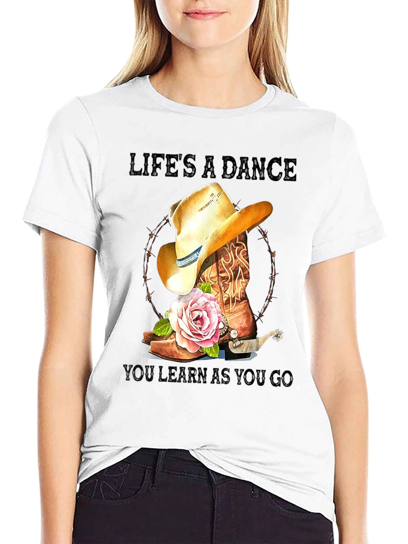 Lifes a Dance Cowboy Boot T-Shirt
