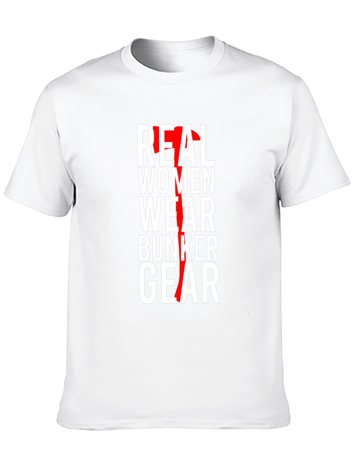 Real Women Wear Bunker Gear Black T-Shirt