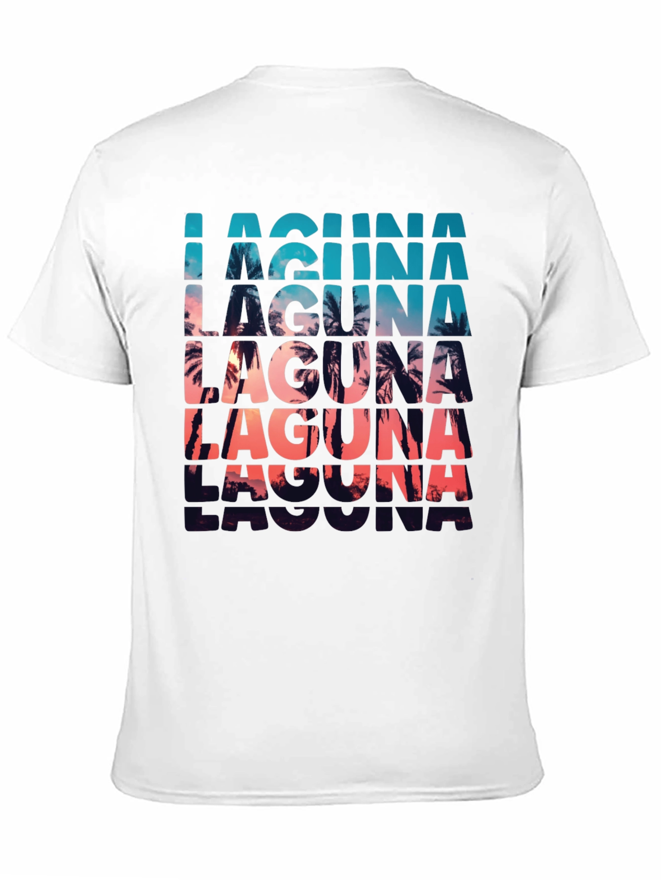 Laguna Palm Tree Sunset Graphic T-Shirt