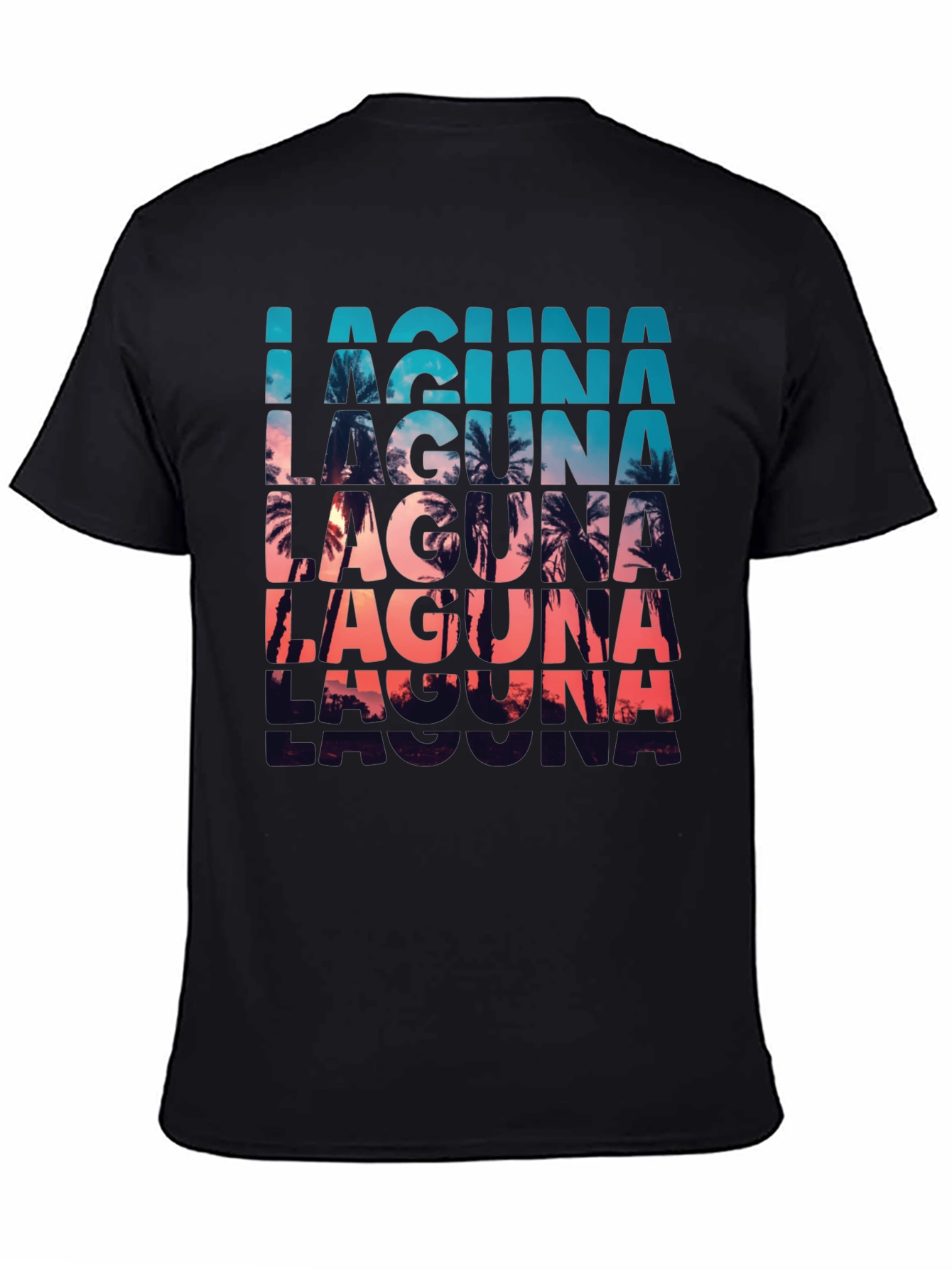 Laguna Palm Tree Sunset Graphic T-Shirt