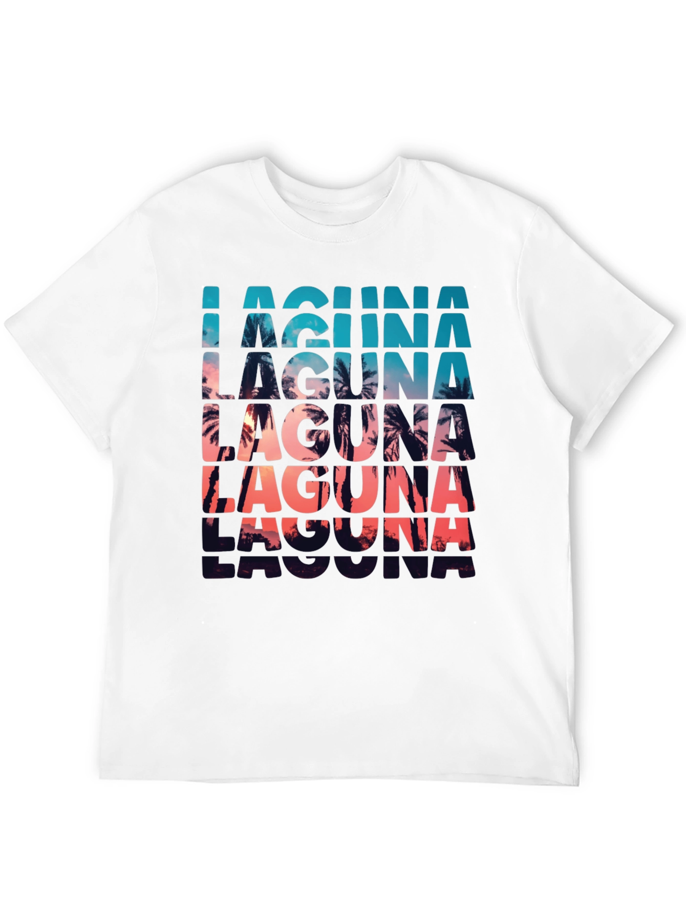 Laguna Palm Tree Sunset Graphic T-Shirt