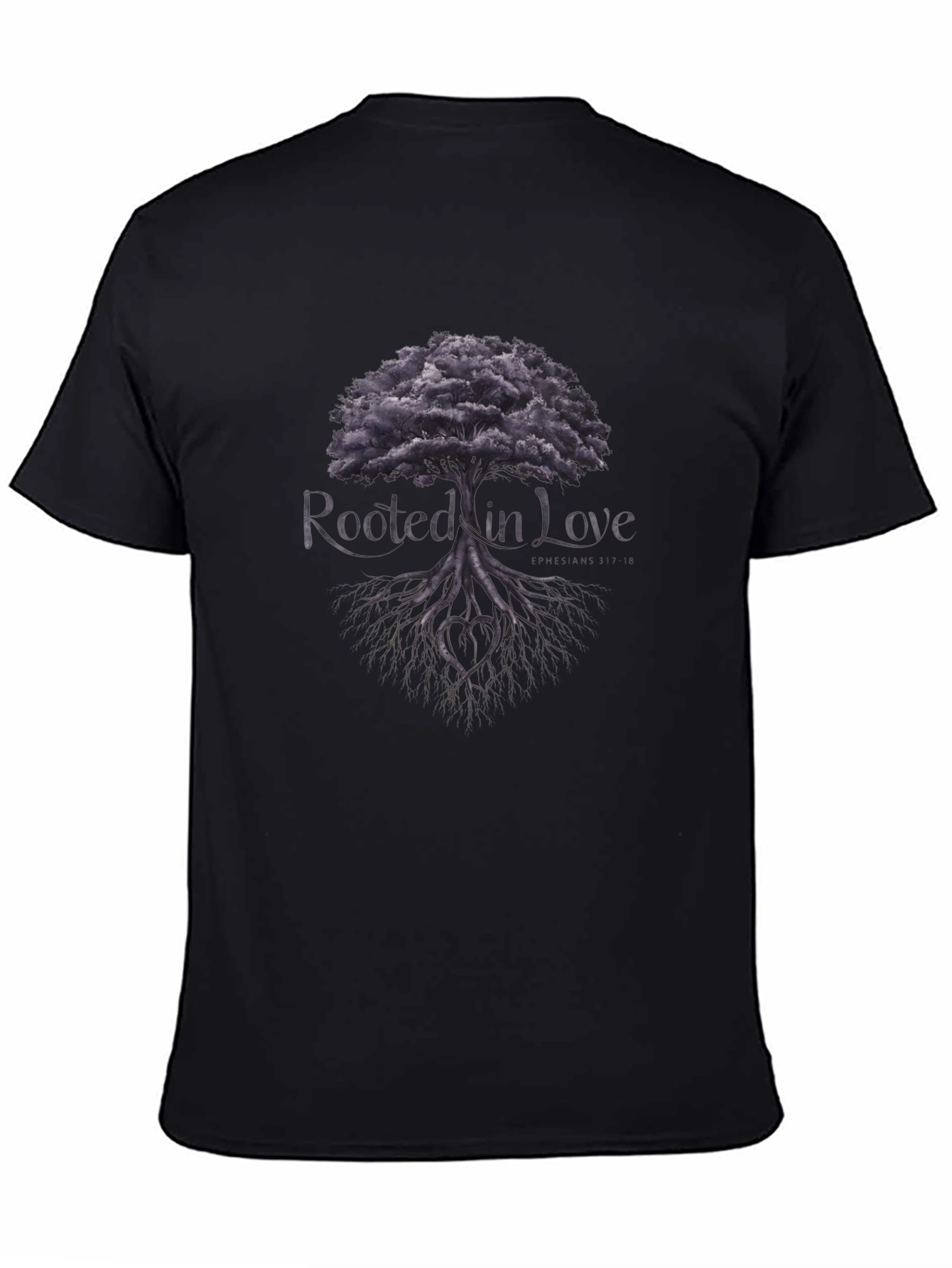 Rooted in Love Tree Graphic Tee - Black