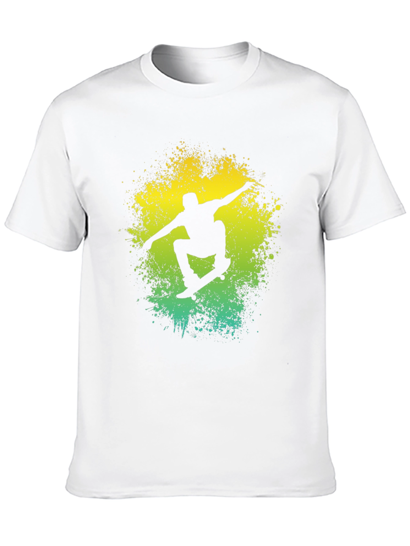 Skateboarding Silhouette Graphic T-Shirt - Cool Black Tee