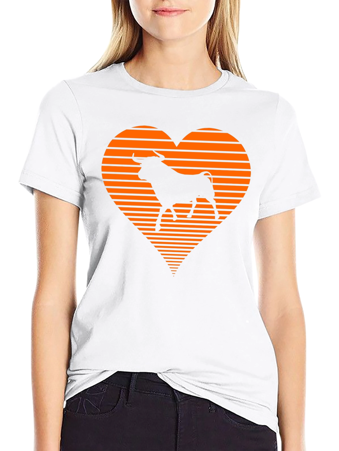 Bull Heart Graphic Tee - Stylish Mens Black T-Shirt