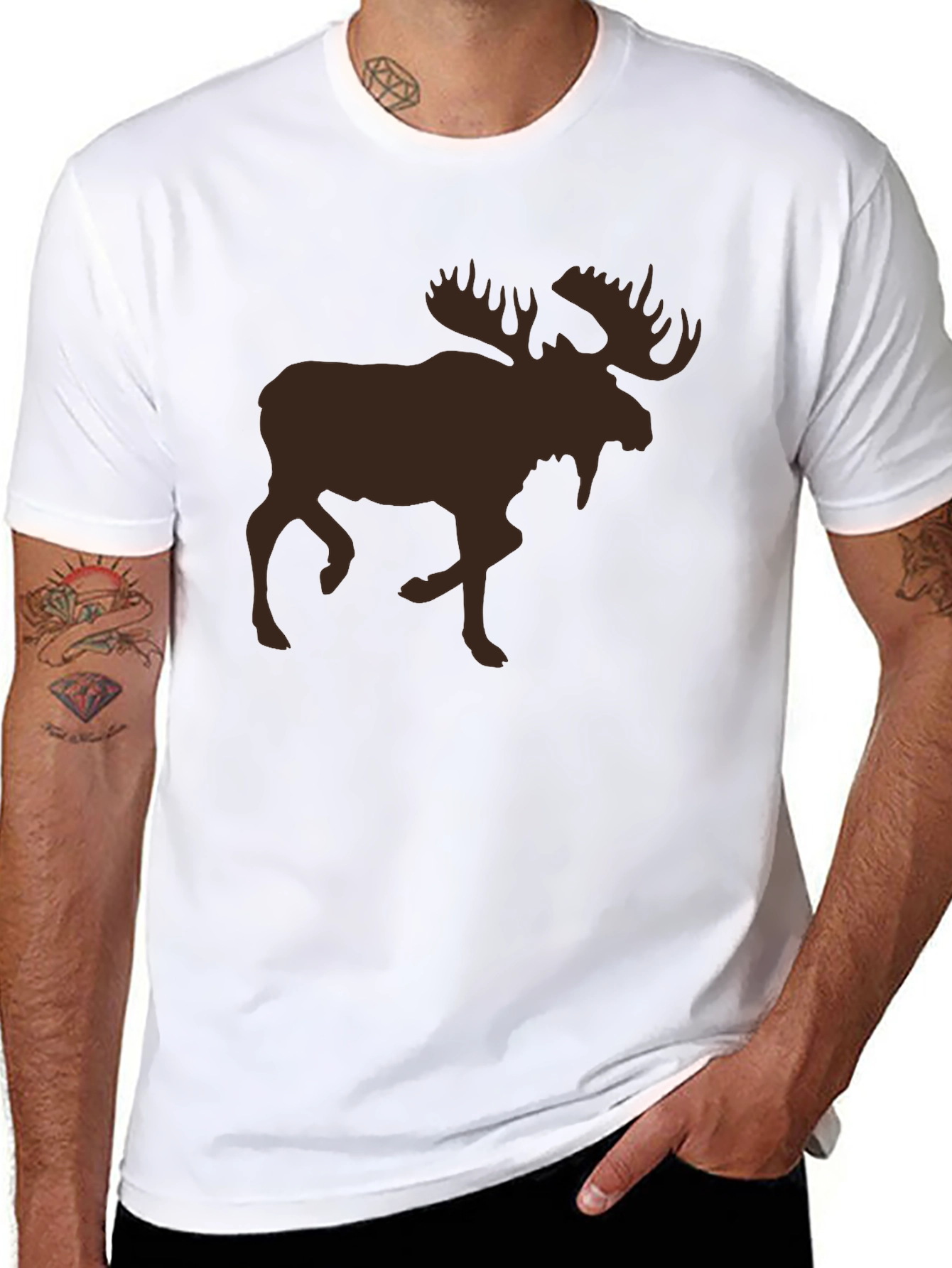 Moose Graphic T-Shirt - Black Tee