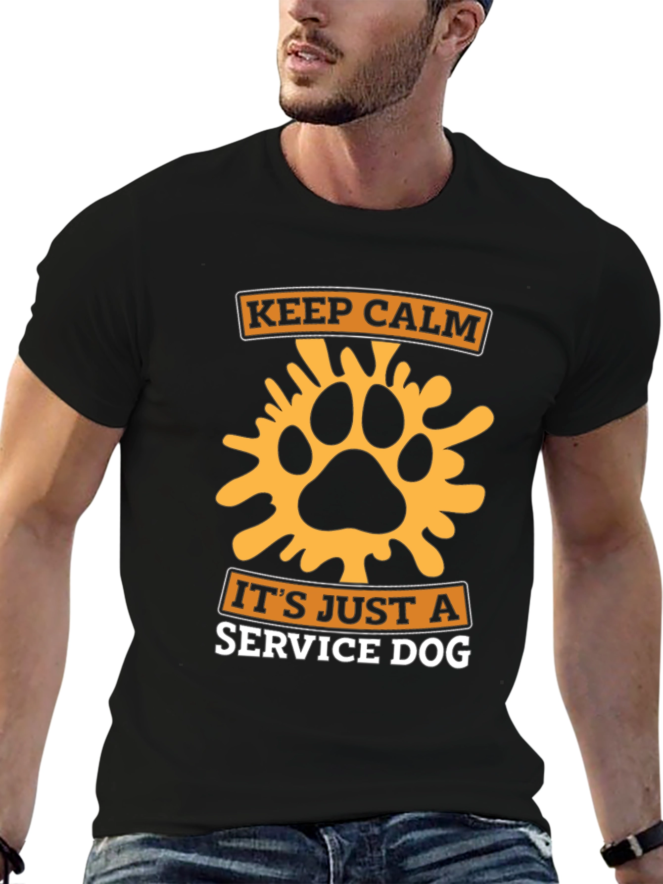 Keep Calm Its Just A Service Dog T-Shirt
