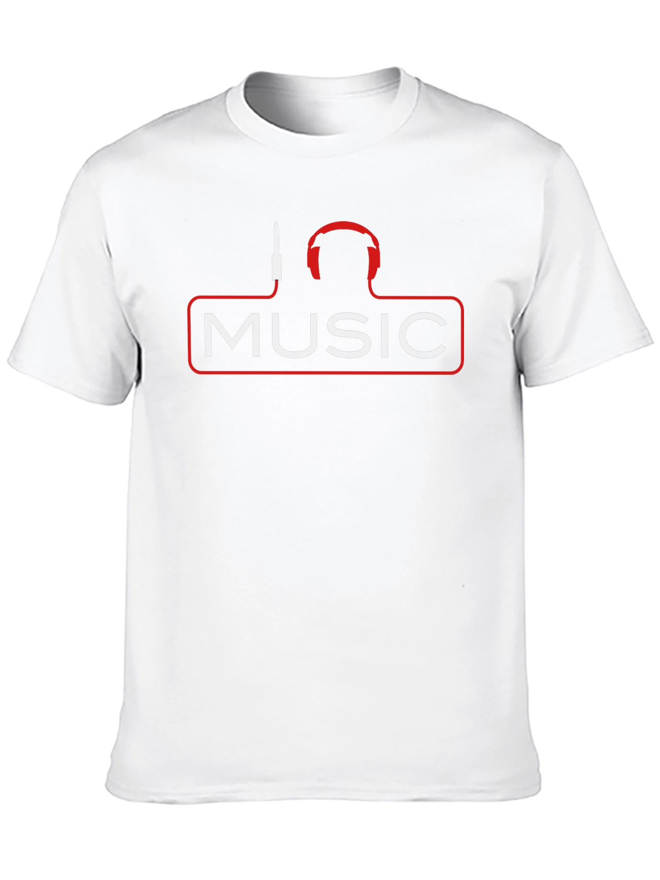 Music Headphones Graphic T-Shirt - Black