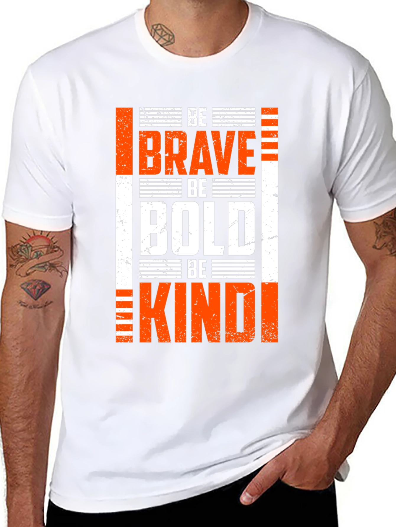 Be Brave Be Bold T-Shirt - Inspirational Graphic Tee