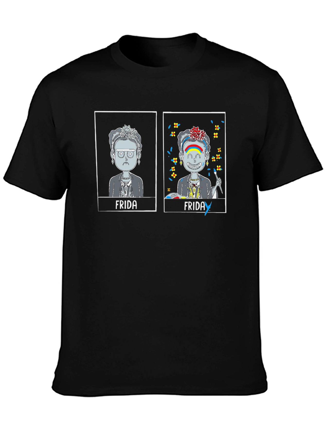 Frida Kahlo T-Shirt: Sad vs Happy