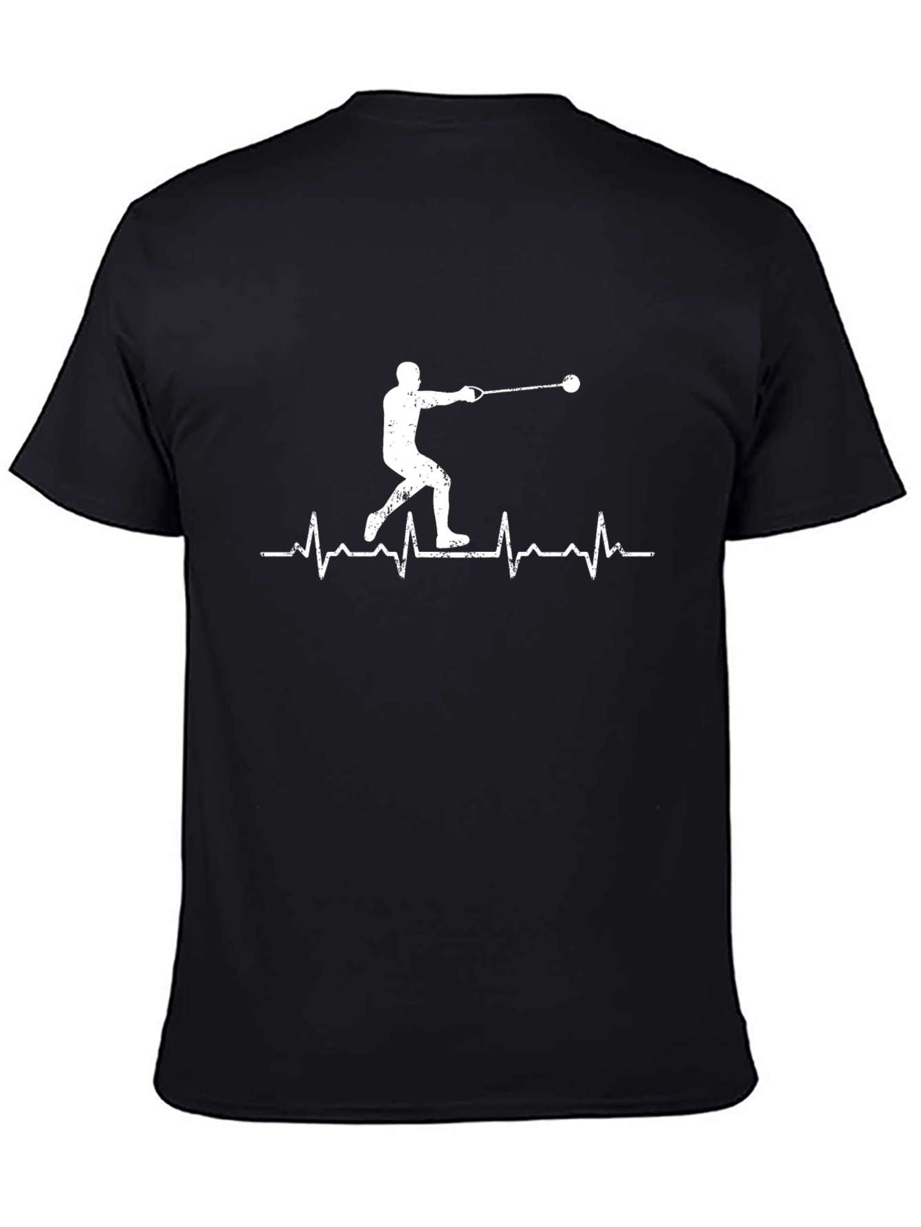 Hammer Throw Heartbeat T-Shirt - Black