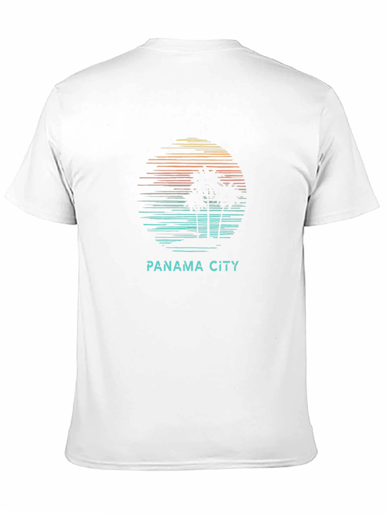 Panama City Palm Tree Sunset Graphic T-Shirt