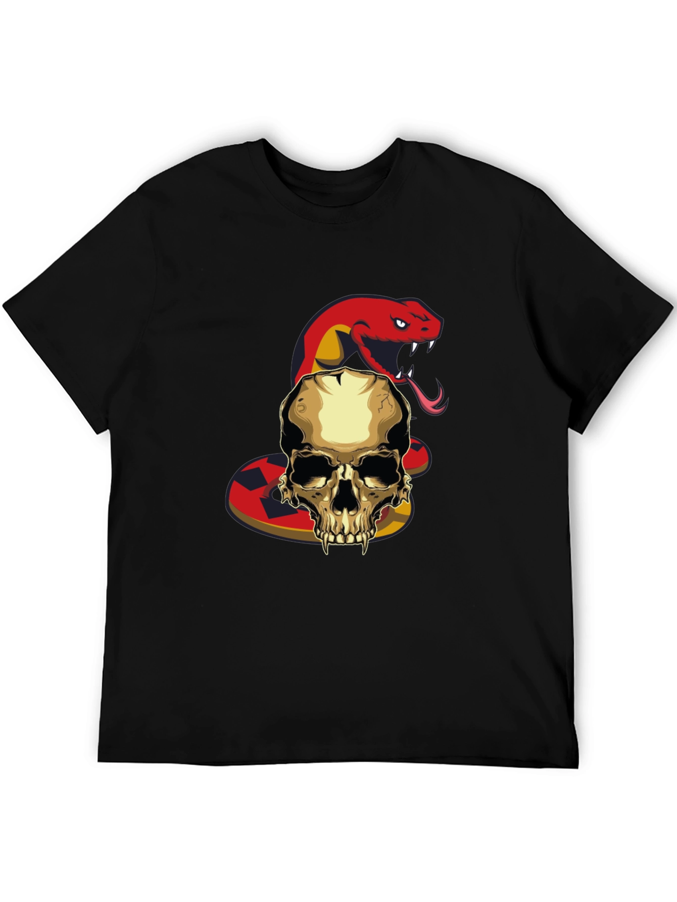 Skull and Snake Graphic T-Shirt