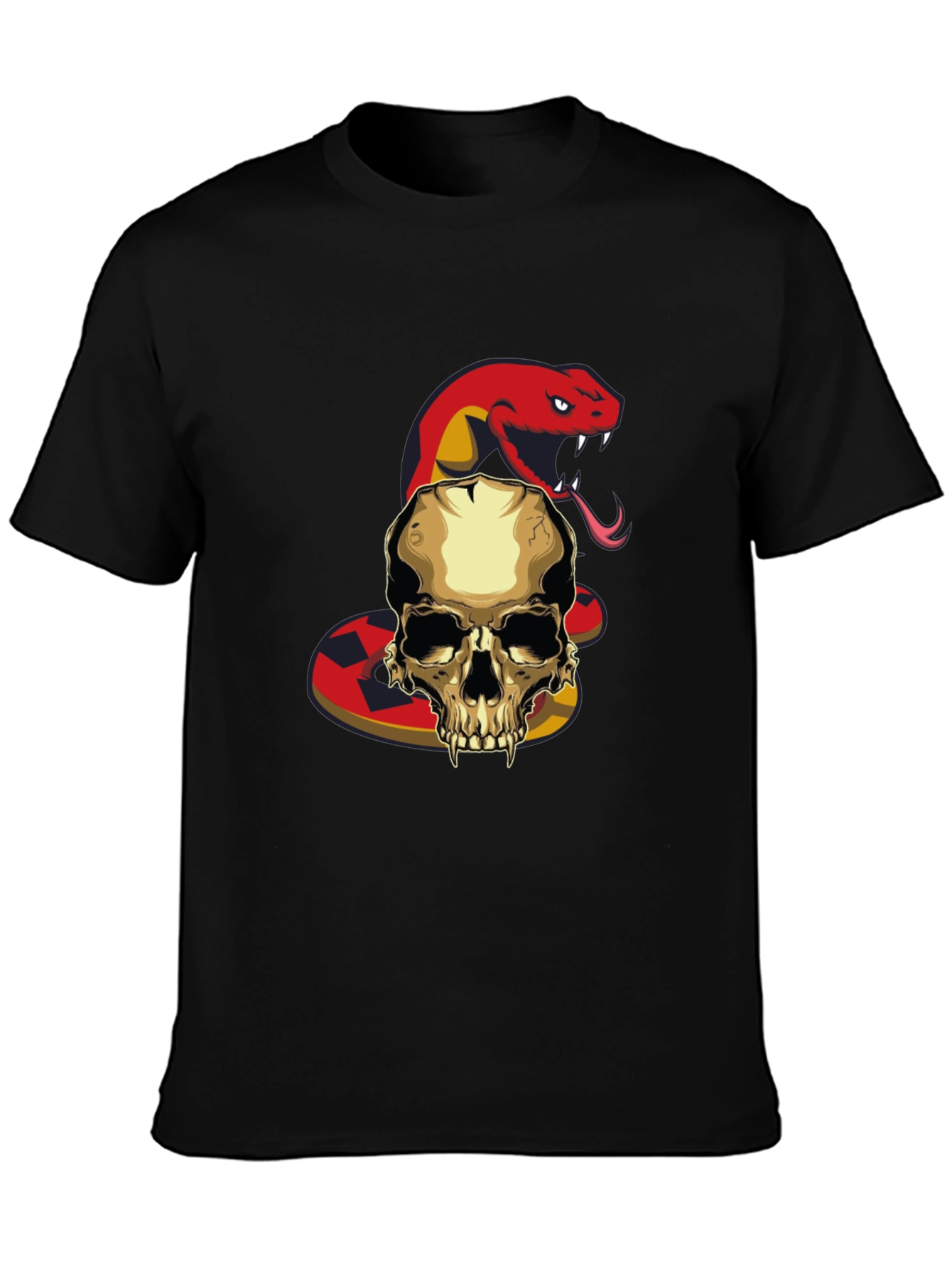Skull and Snake Graphic T-Shirt
