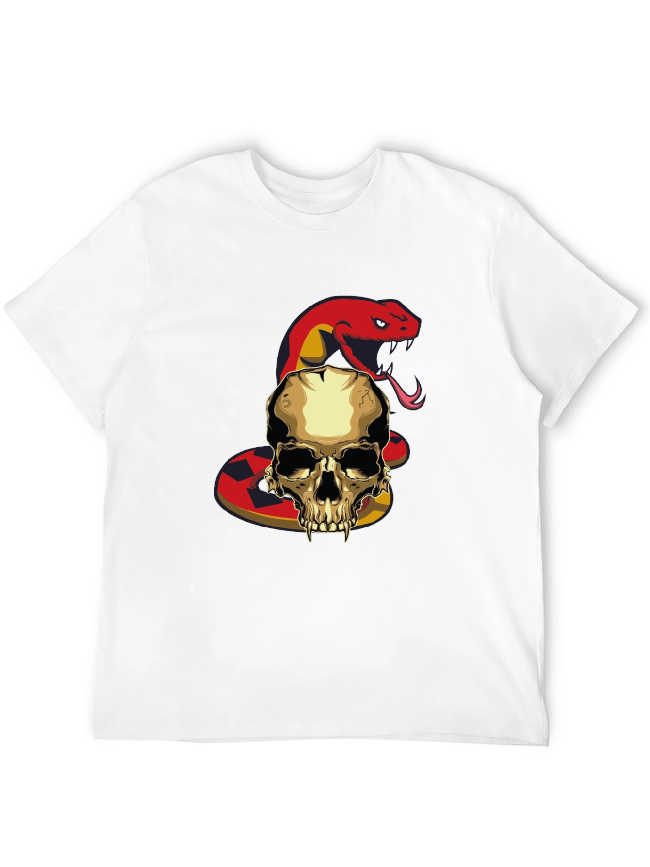 Skull and Snake Graphic T-Shirt