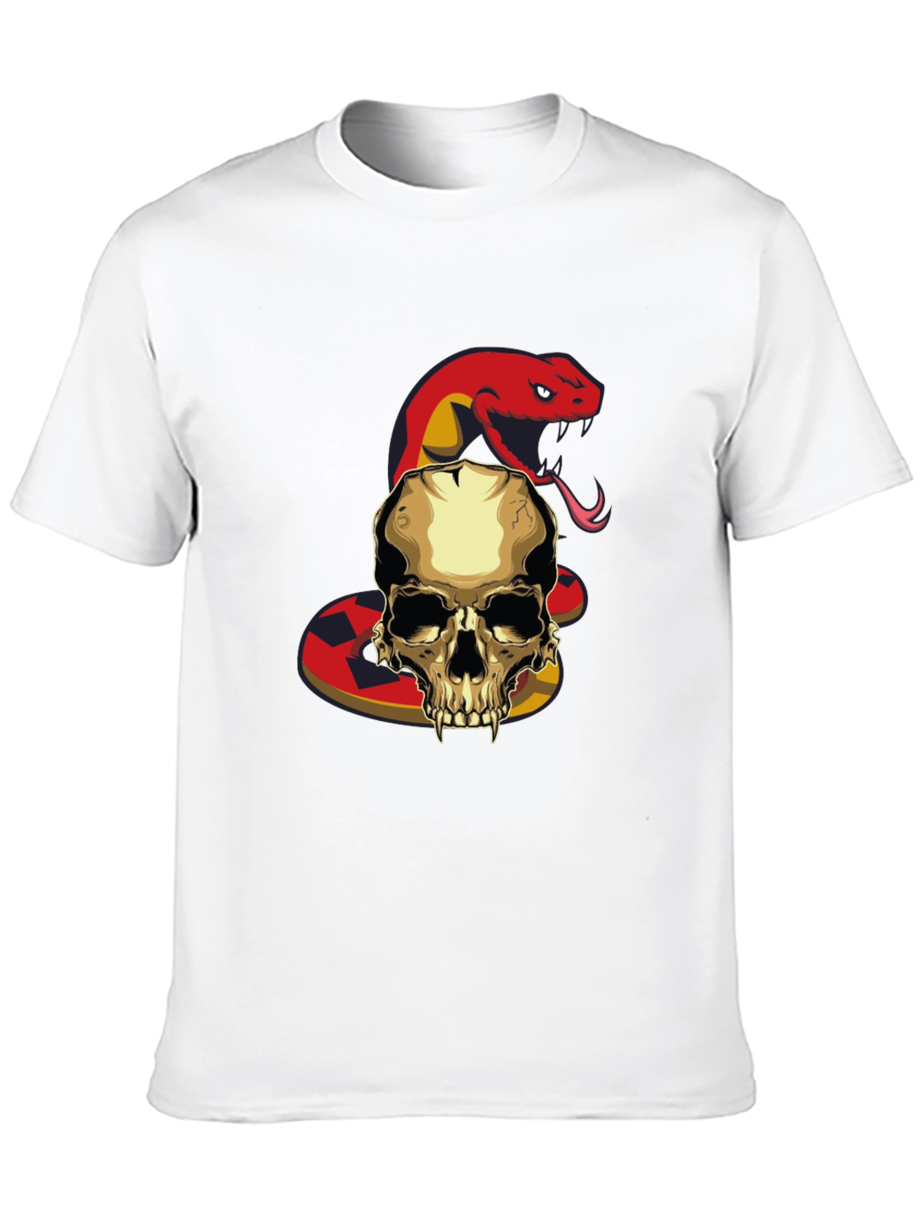 Skull and Snake Graphic T-Shirt