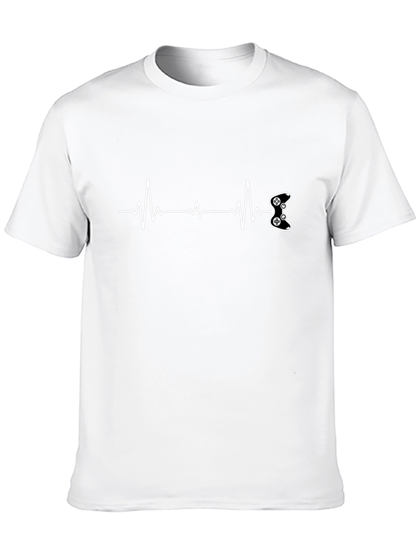 Gamer Heartbeat T-Shirt - Black Graphic Tee