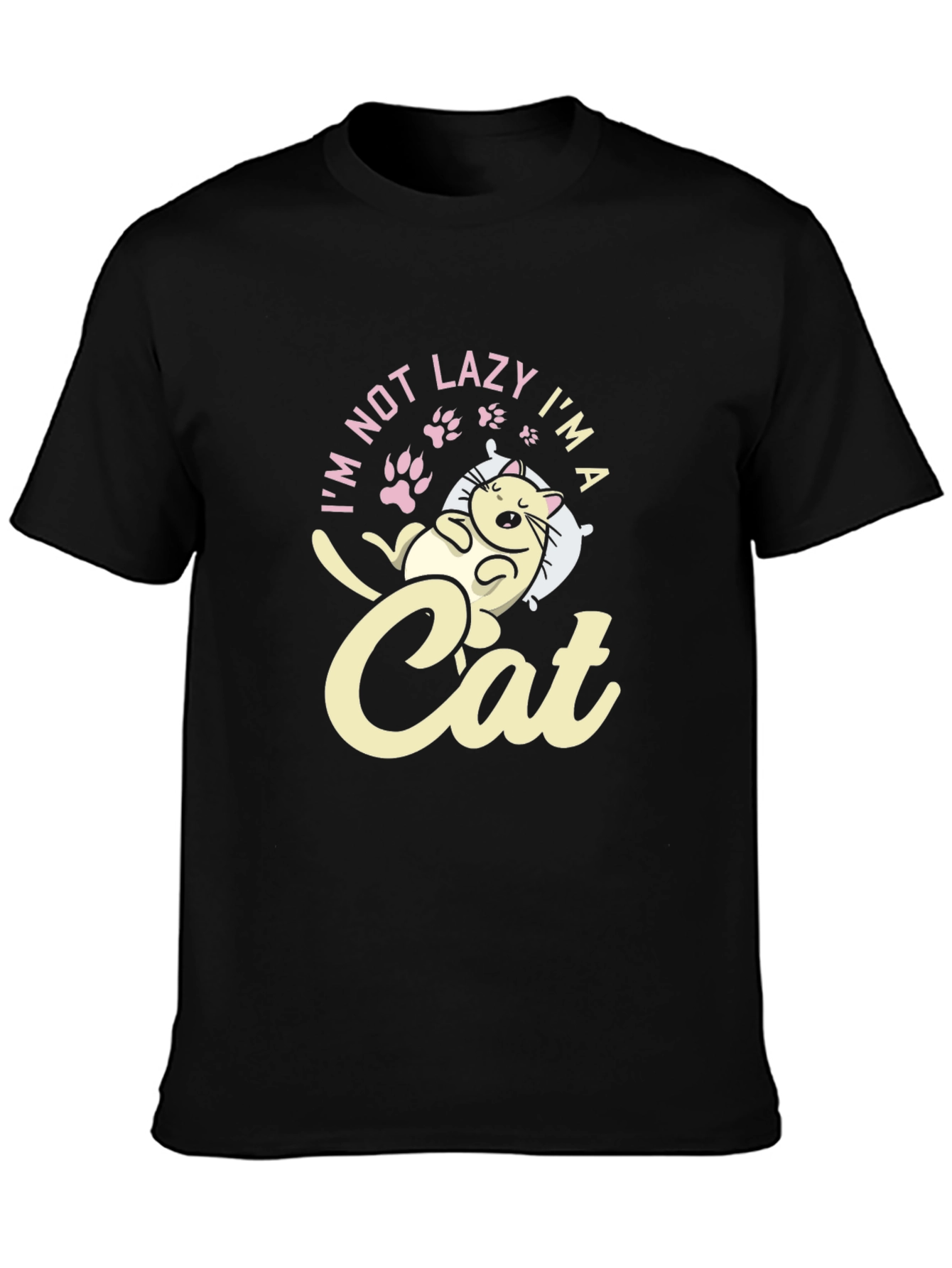 Lazy Cat T-Shirt - Funny Graphic Tee