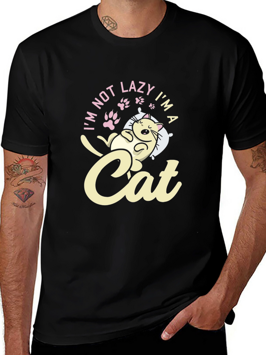 Lazy Cat T-Shirt - Funny Graphic Tee