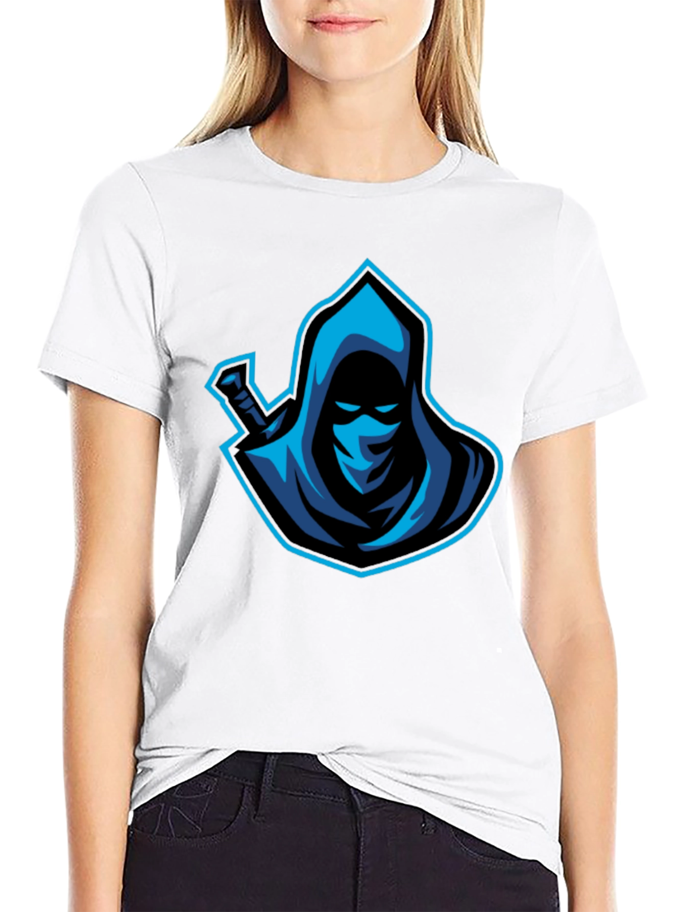 Mystic Warrior Graphic Tee - Blue Ninja Design
