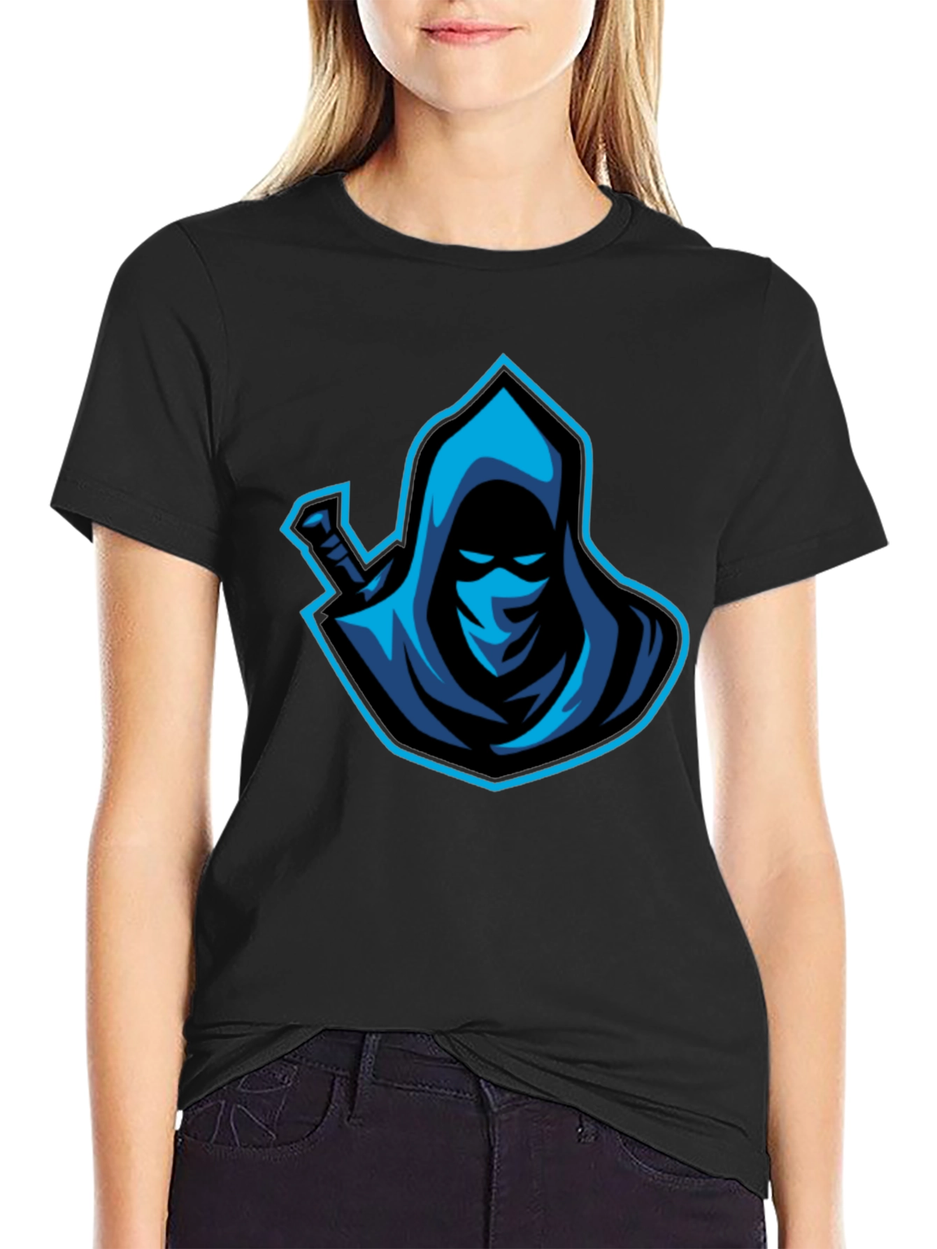 Mystic Warrior Graphic Tee - Blue Ninja Design