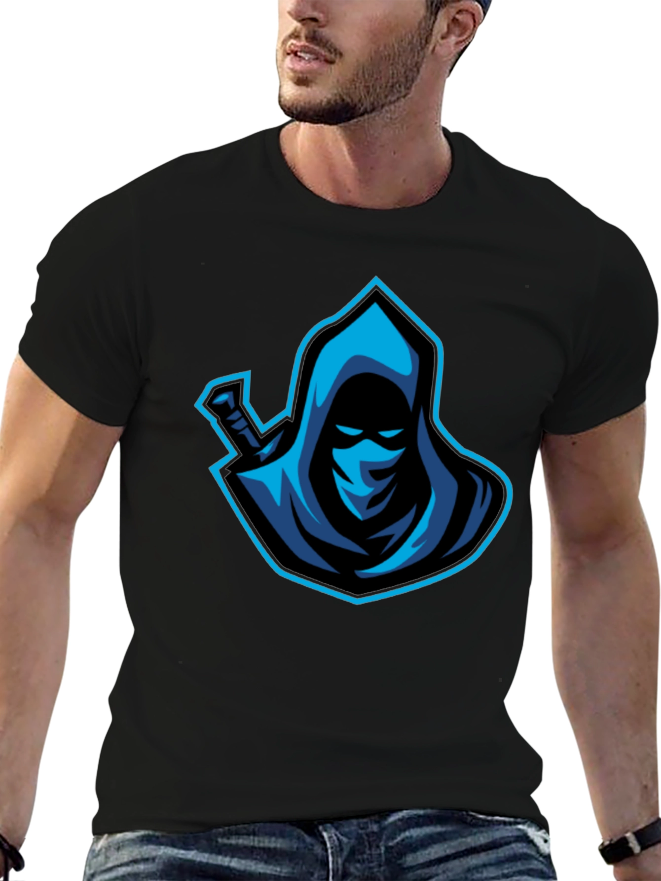 Mystic Warrior Graphic Tee - Blue Ninja Design