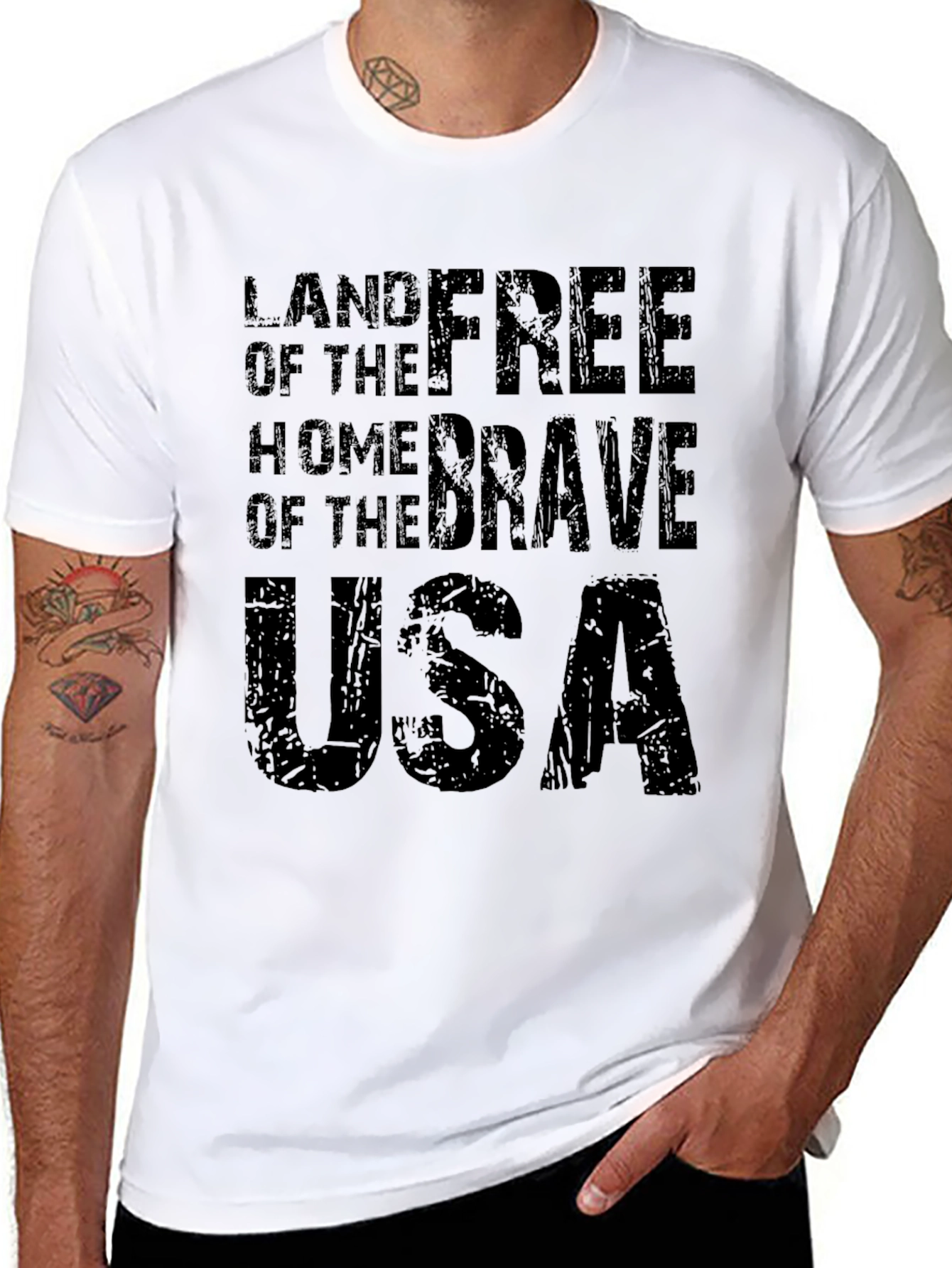 Land of Free USA Patriotic T-Shirt