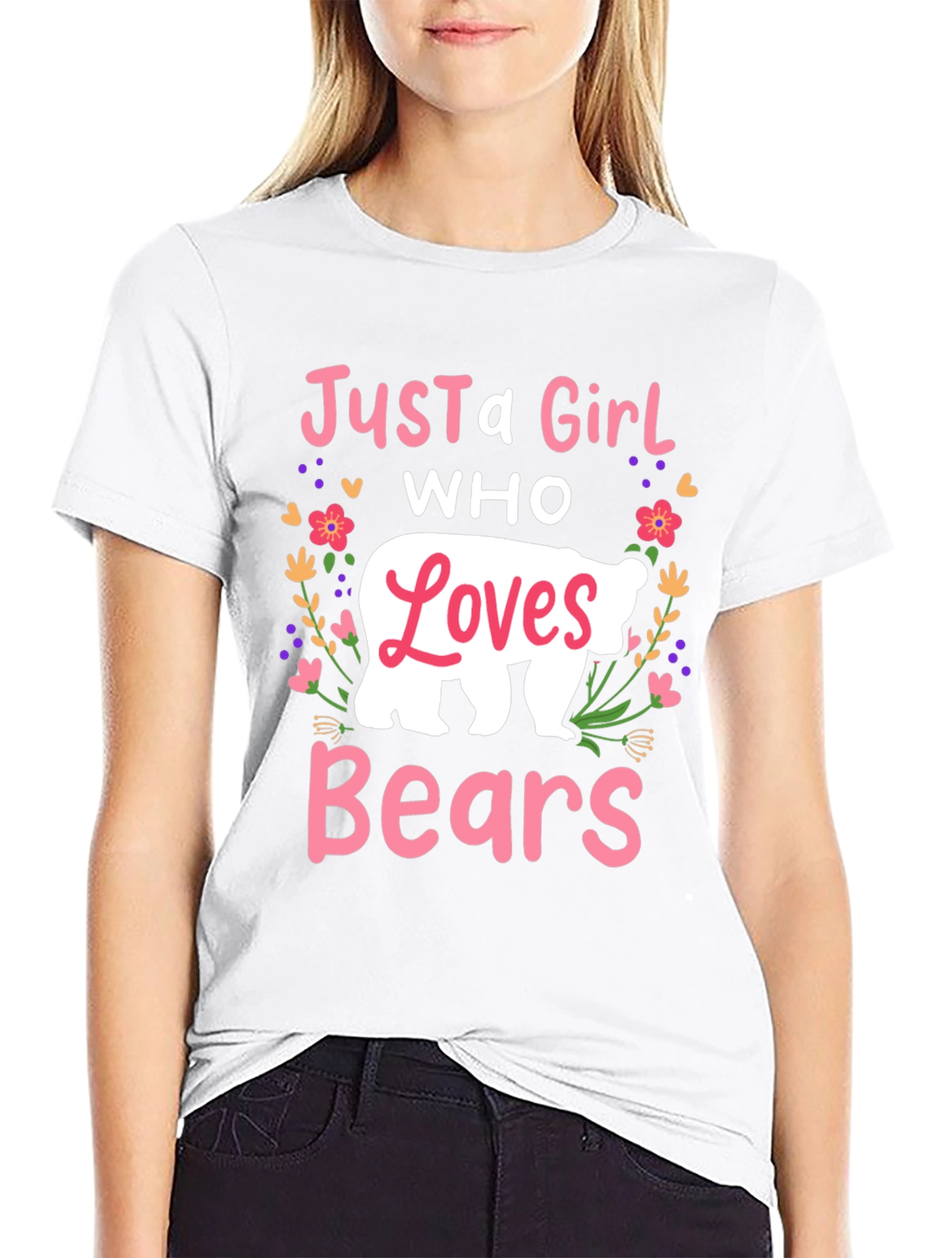 Just A Girl Who Loves Bears Graphic Tee