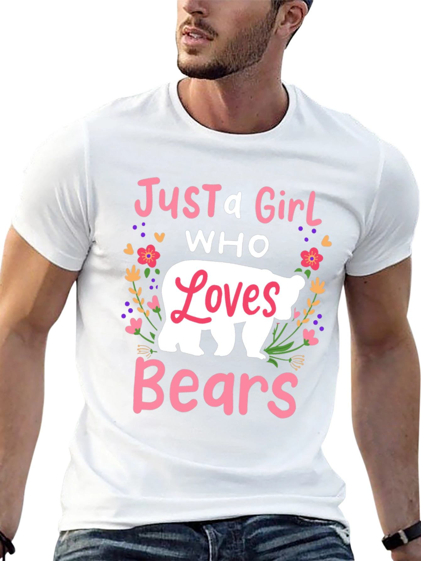 Just A Girl Who Loves Bears Graphic Tee