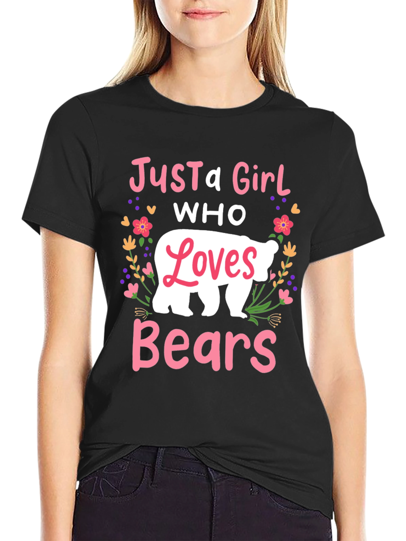 Just A Girl Who Loves Bears Graphic Tee