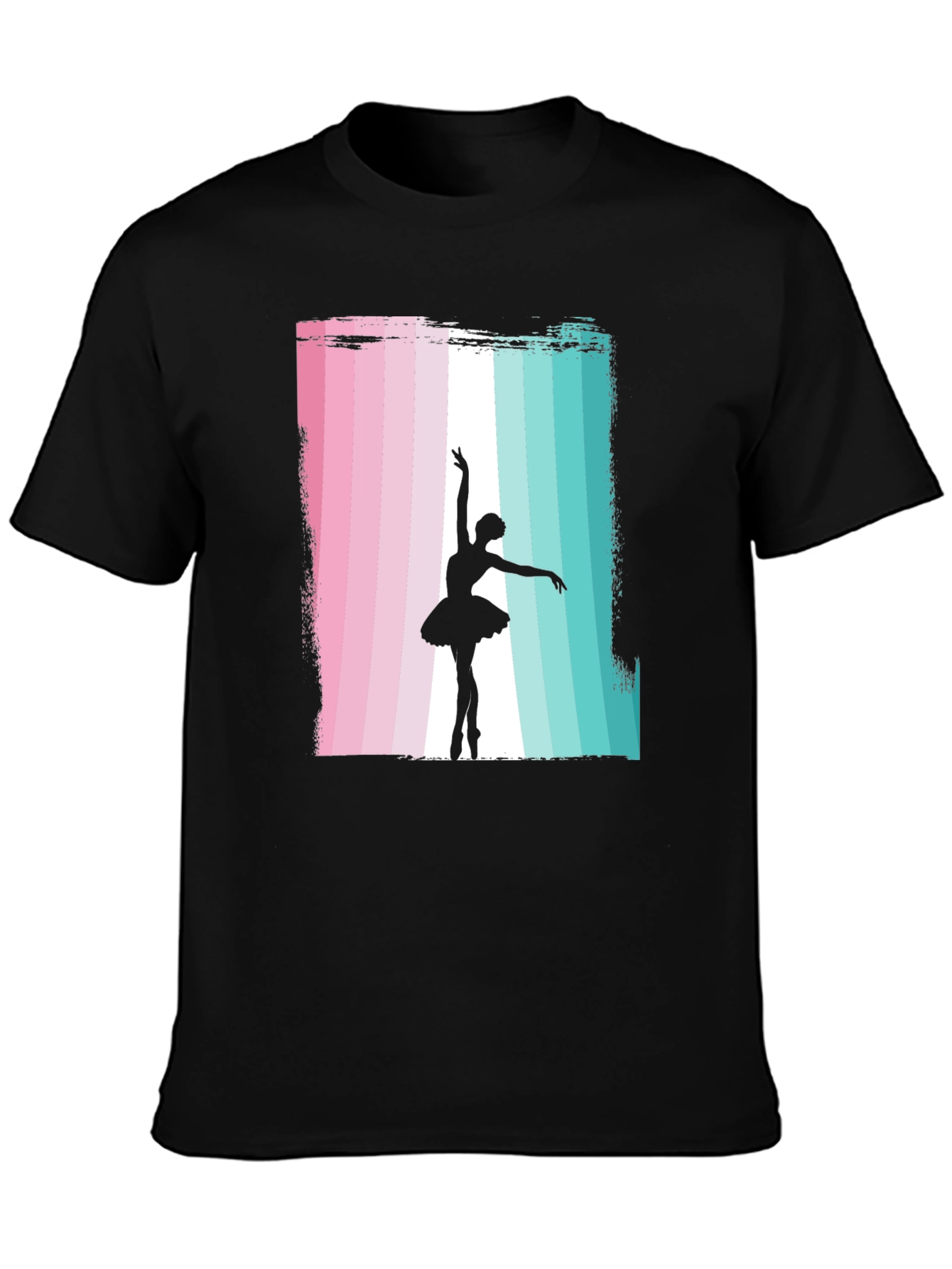 Ballerina Silhouette Graphic Tee - Stylish Dance Shirt