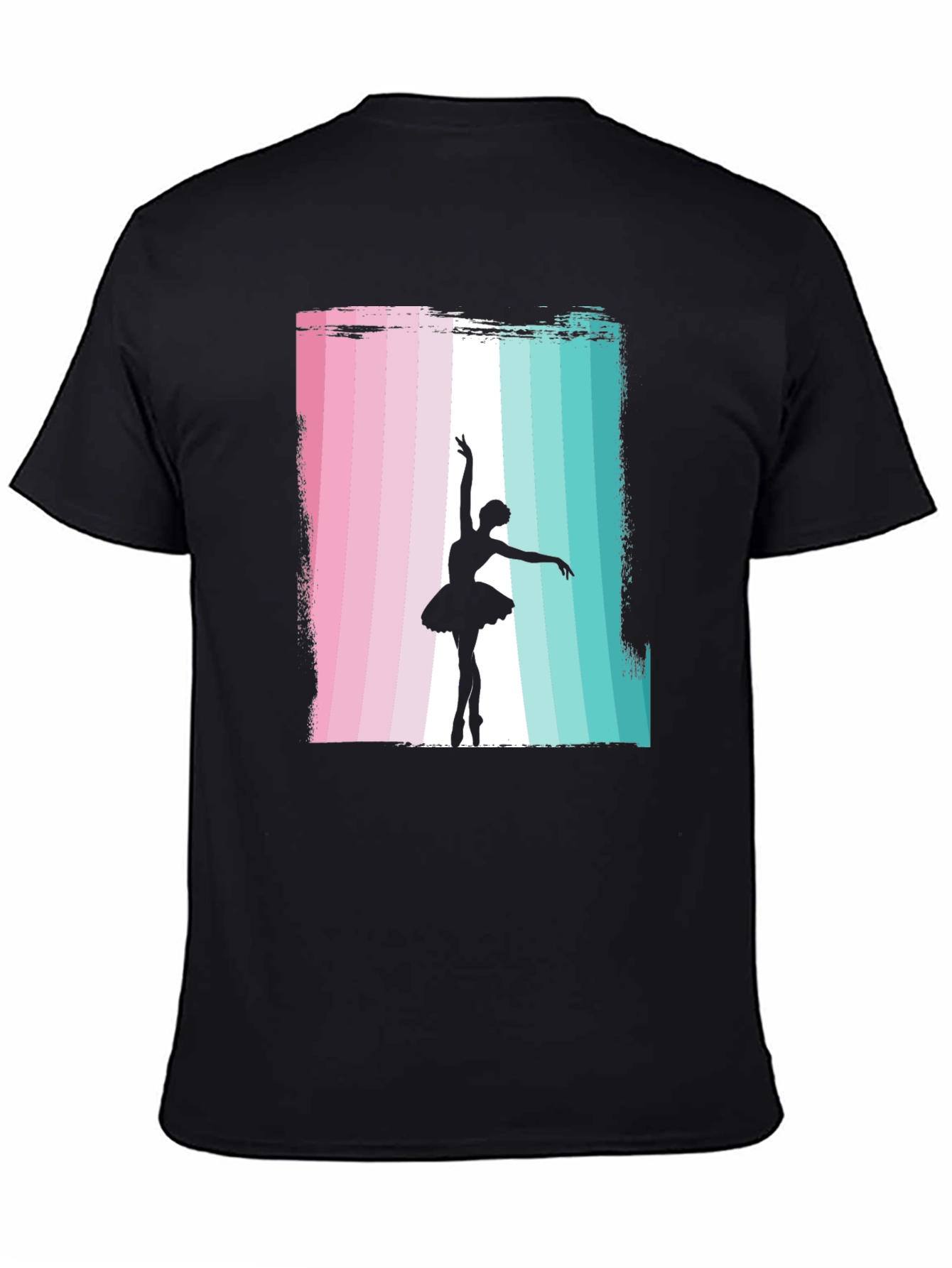 Ballerina Silhouette Graphic Tee - Stylish Dance Shirt