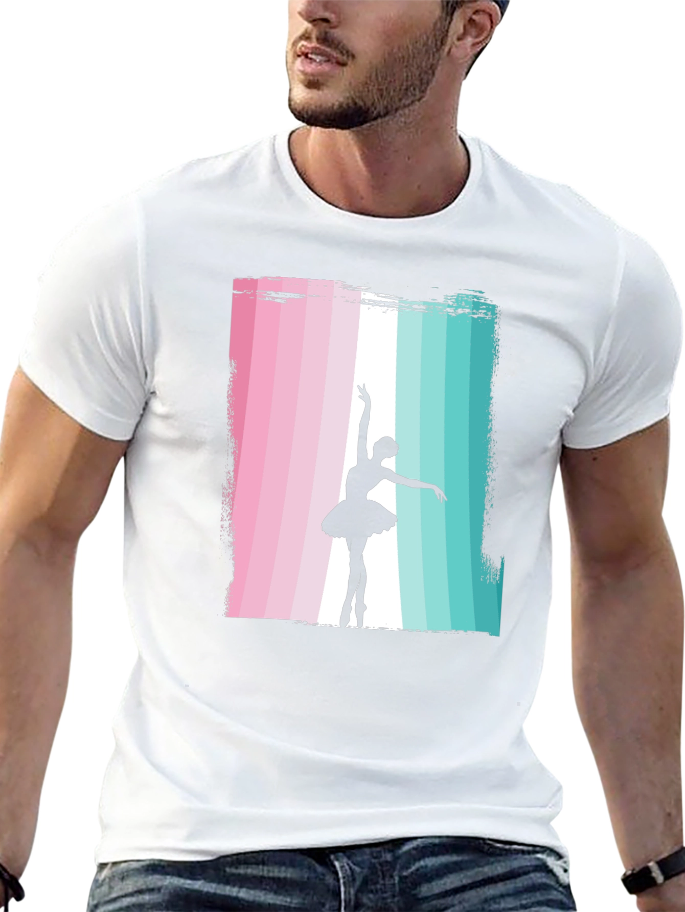 Ballerina Silhouette Graphic Tee - Stylish Dance Shirt
