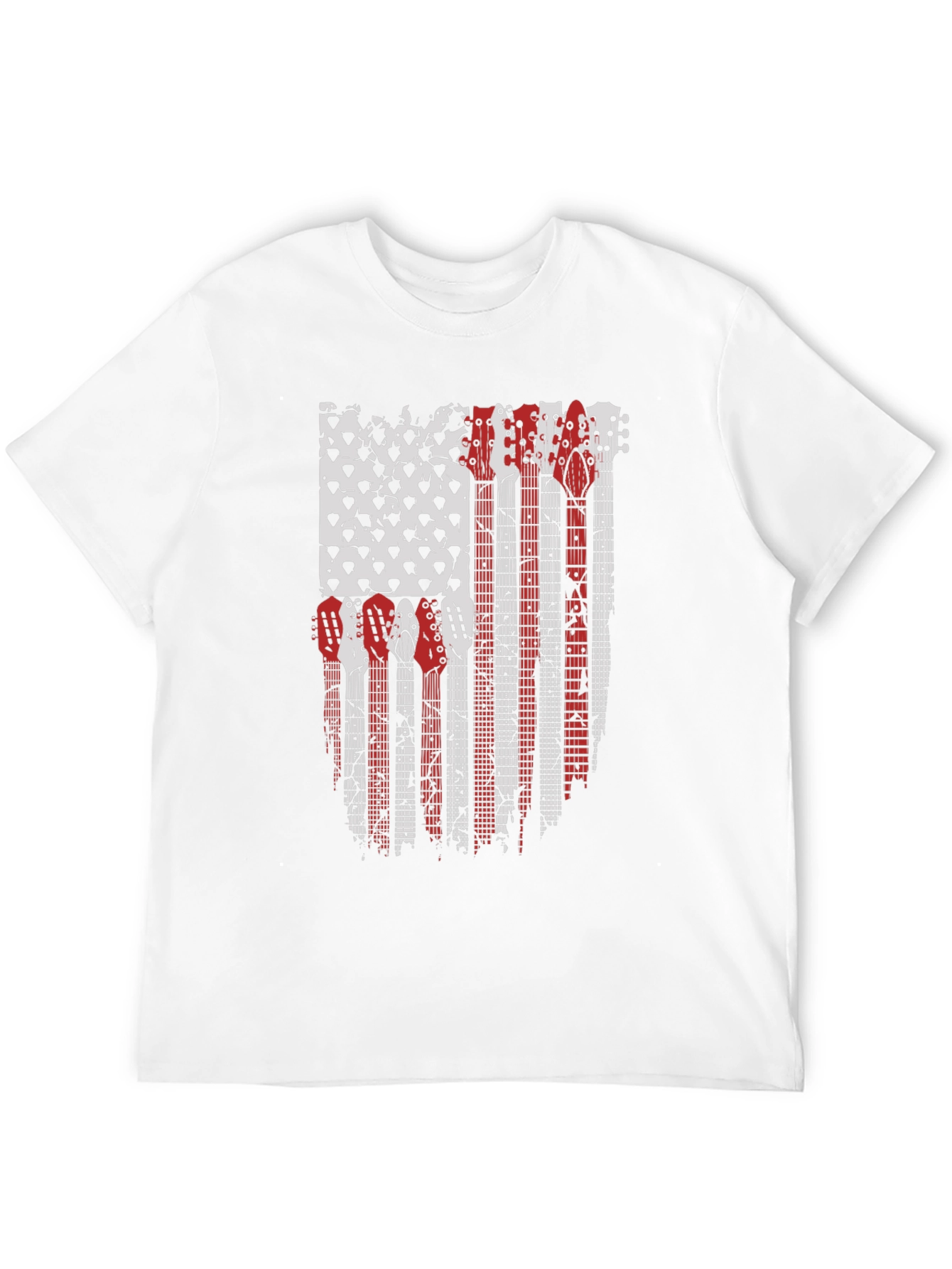 Guitar American Flag Graphic T-Shirt