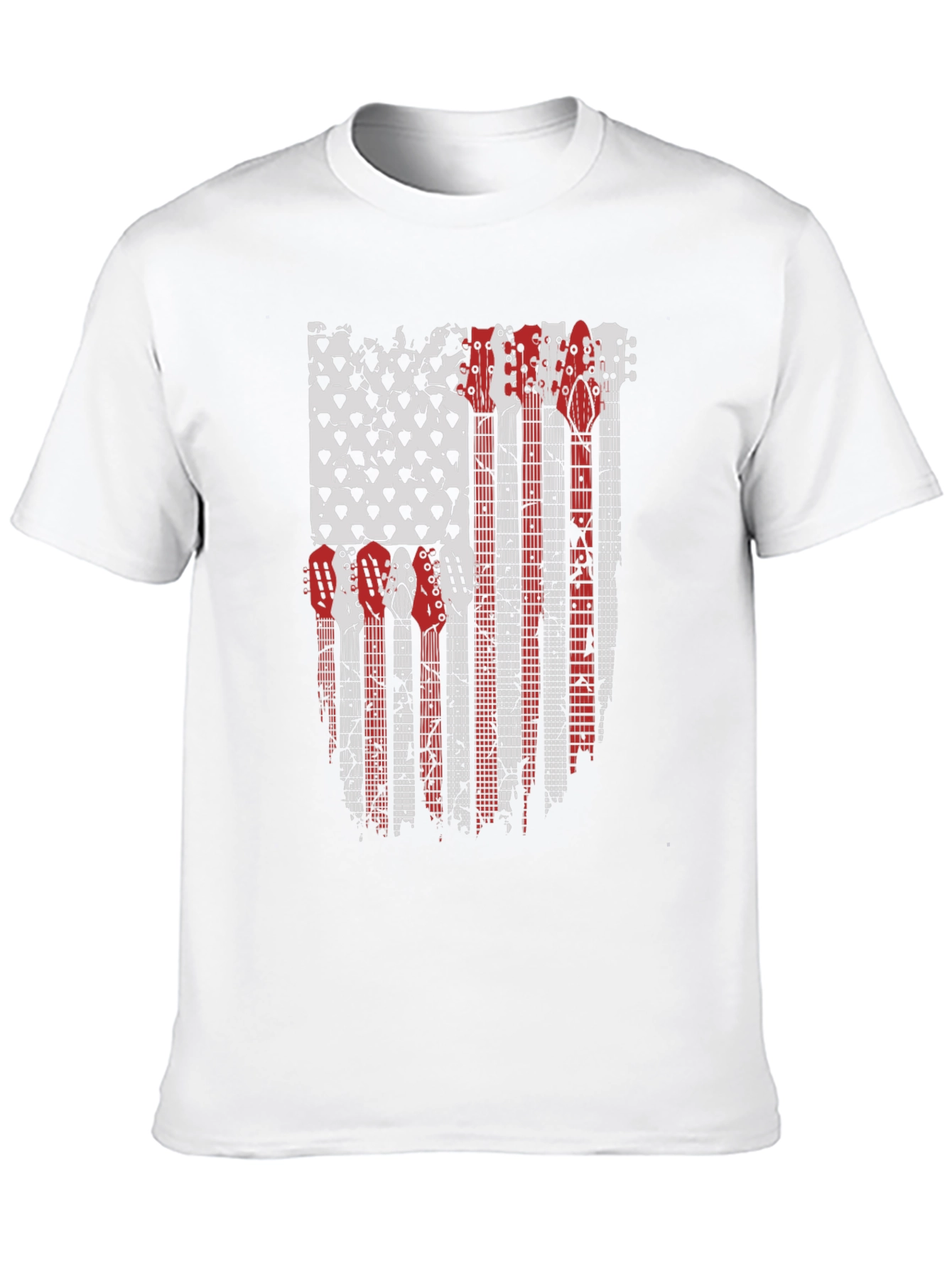 Guitar American Flag Graphic T-Shirt