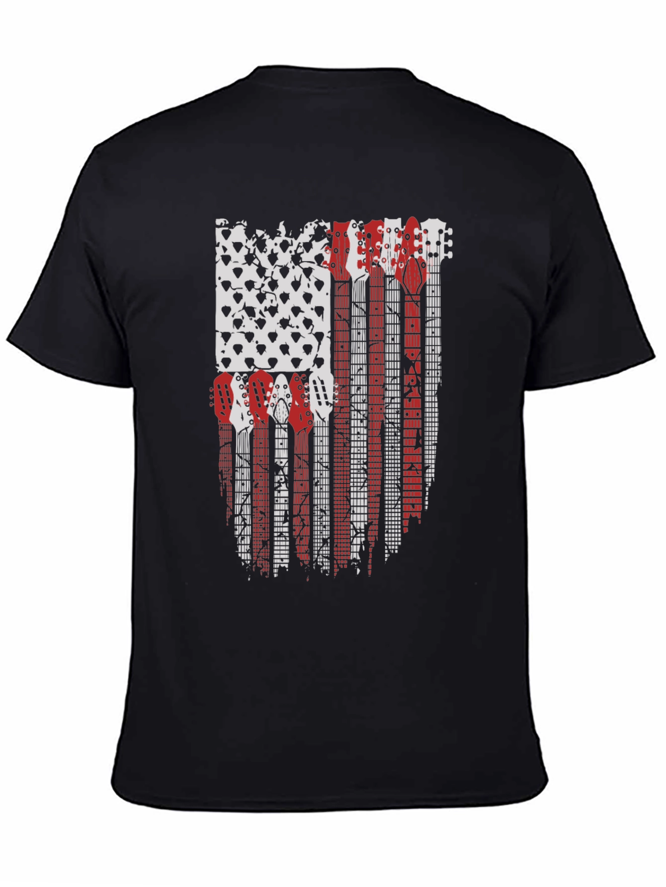 Guitar American Flag Graphic T-Shirt