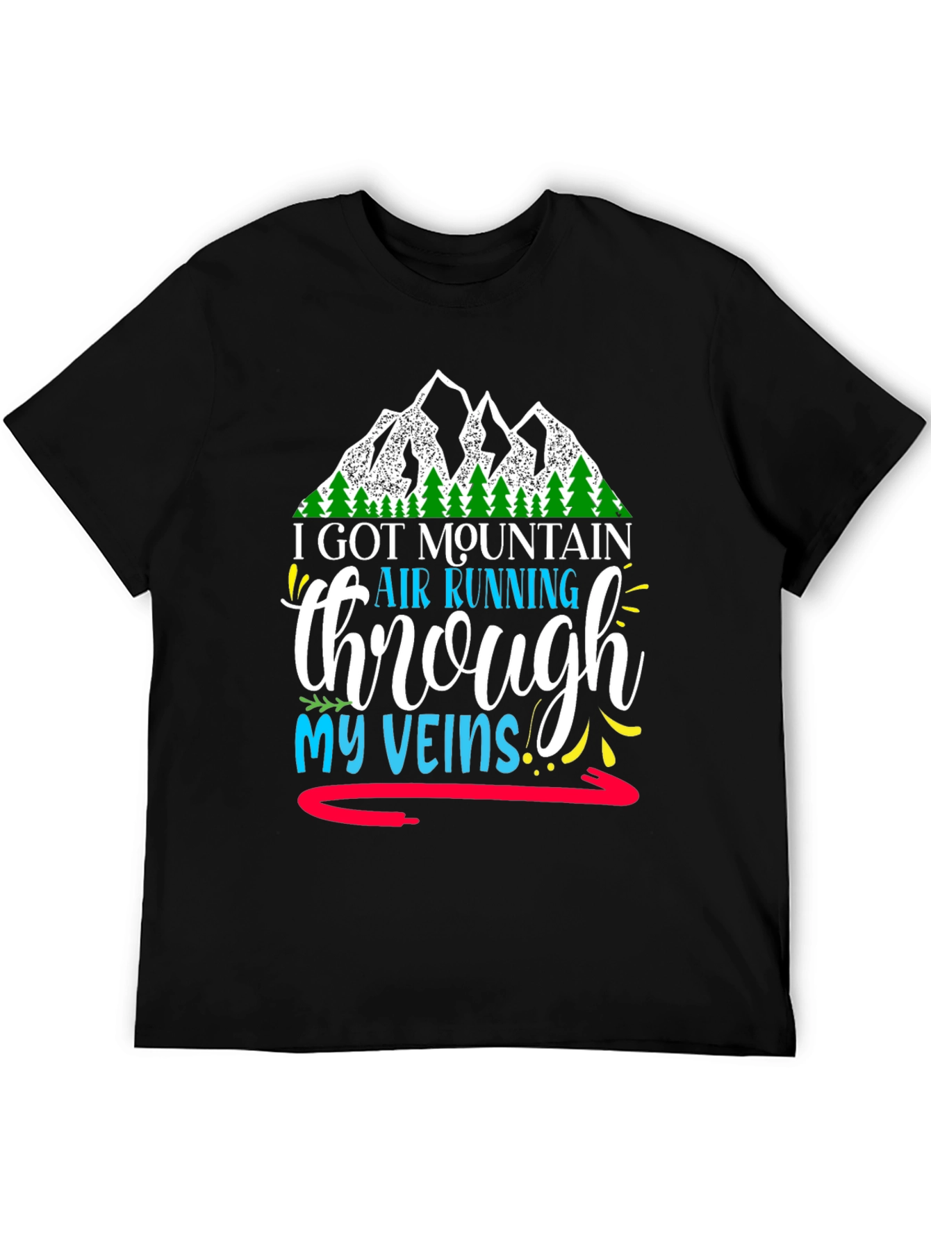 Mountain Air Running Through My Veins Graphic Tee