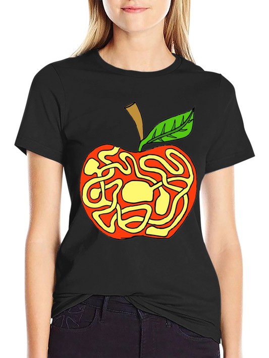 Apple Maze Graphic T-Shirt - Quirky Casual Wear