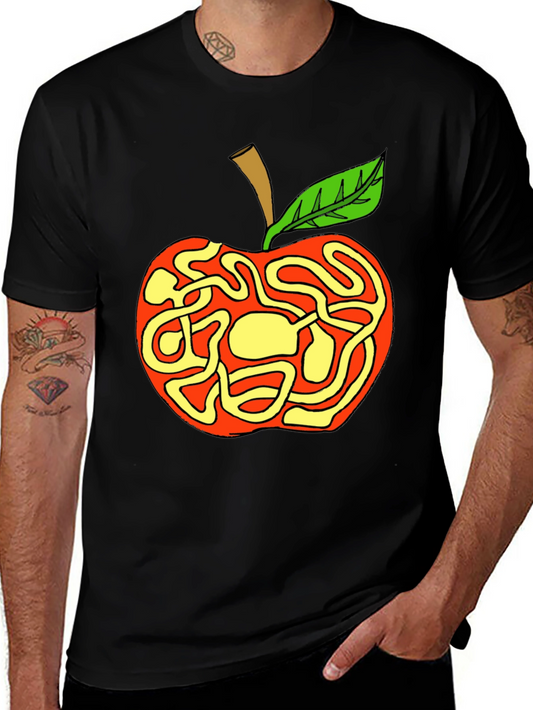 Apple Maze Graphic T-Shirt - Quirky Casual Wear