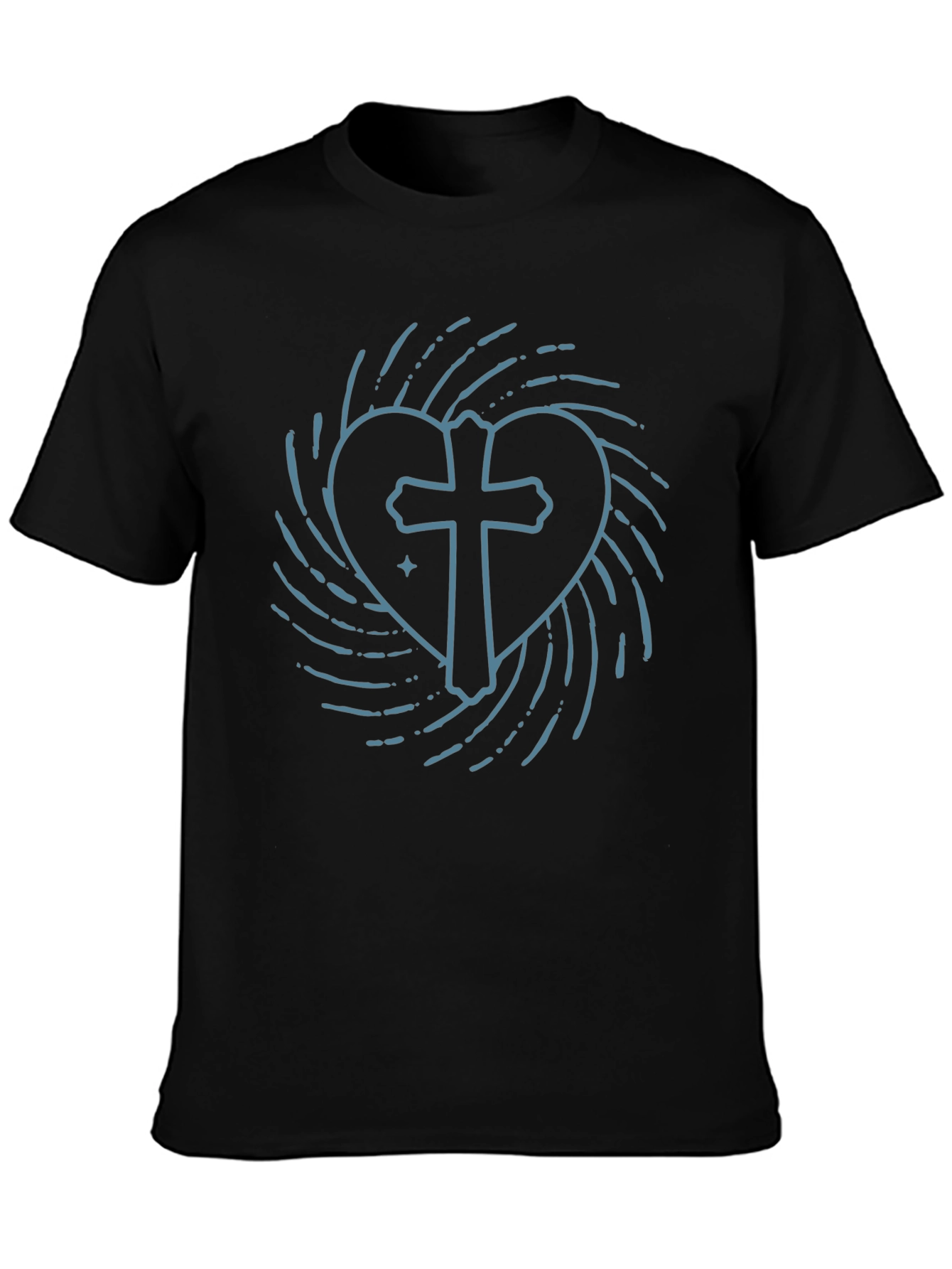 Cross Heart T-Shirt - Stylish Christian Apparel