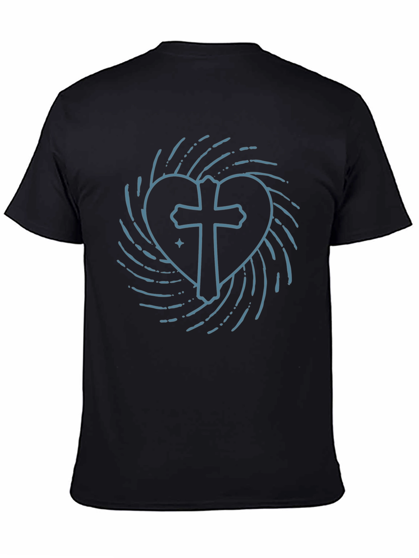 Cross Heart T-Shirt - Stylish Christian Apparel