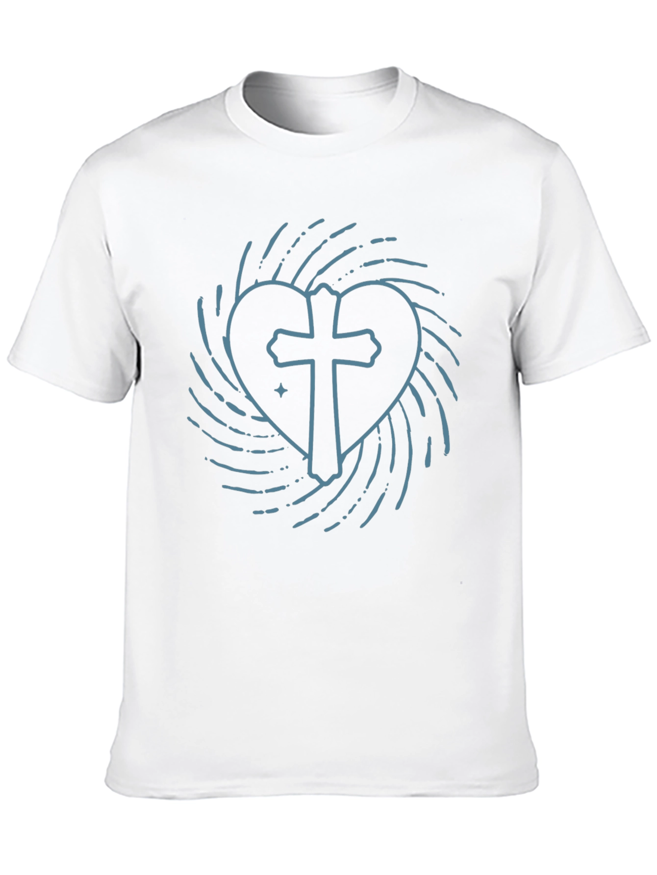Cross Heart T-Shirt - Stylish Christian Apparel