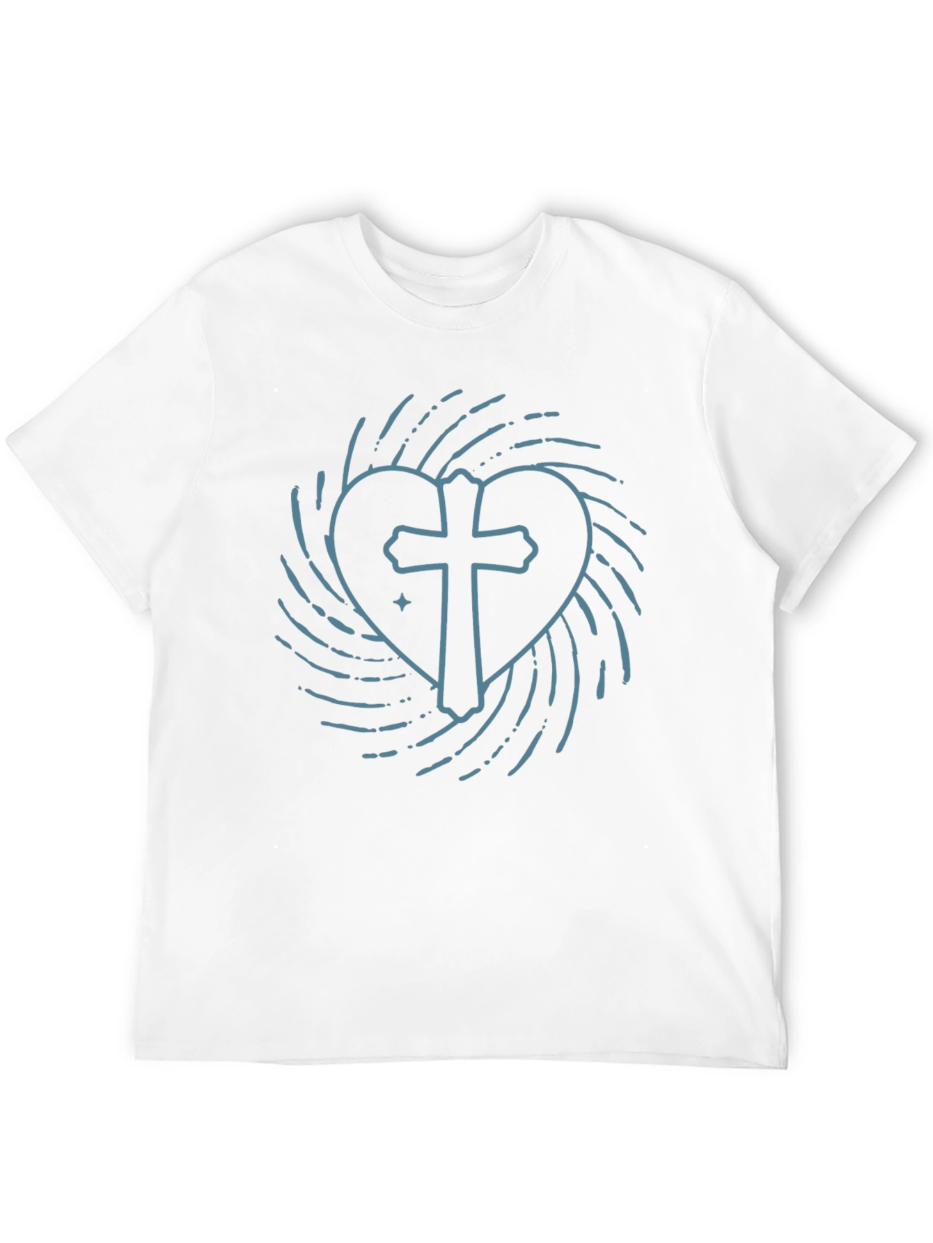 Cross Heart T-Shirt - Stylish Christian Apparel