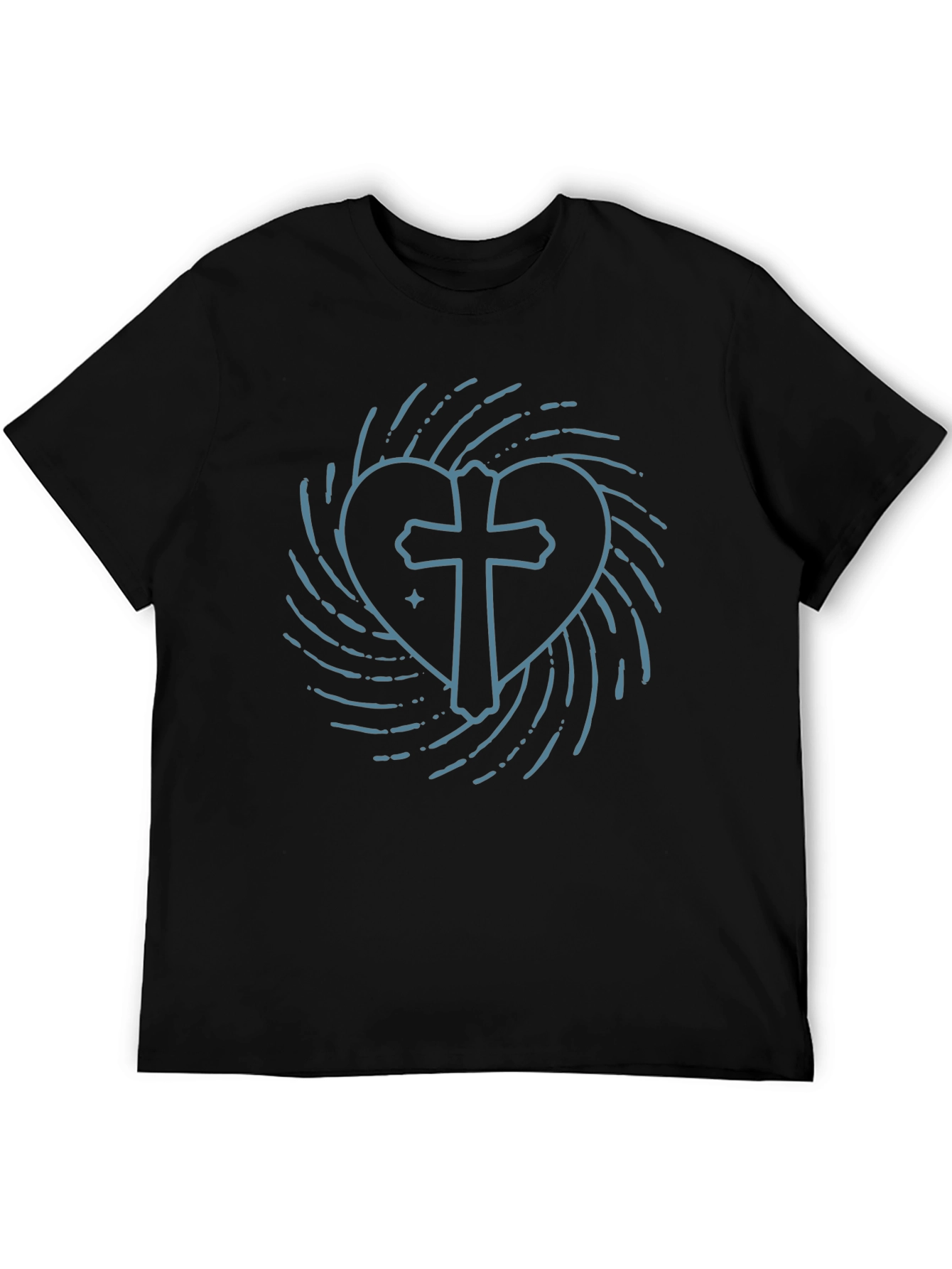 Cross Heart T-Shirt - Stylish Christian Apparel