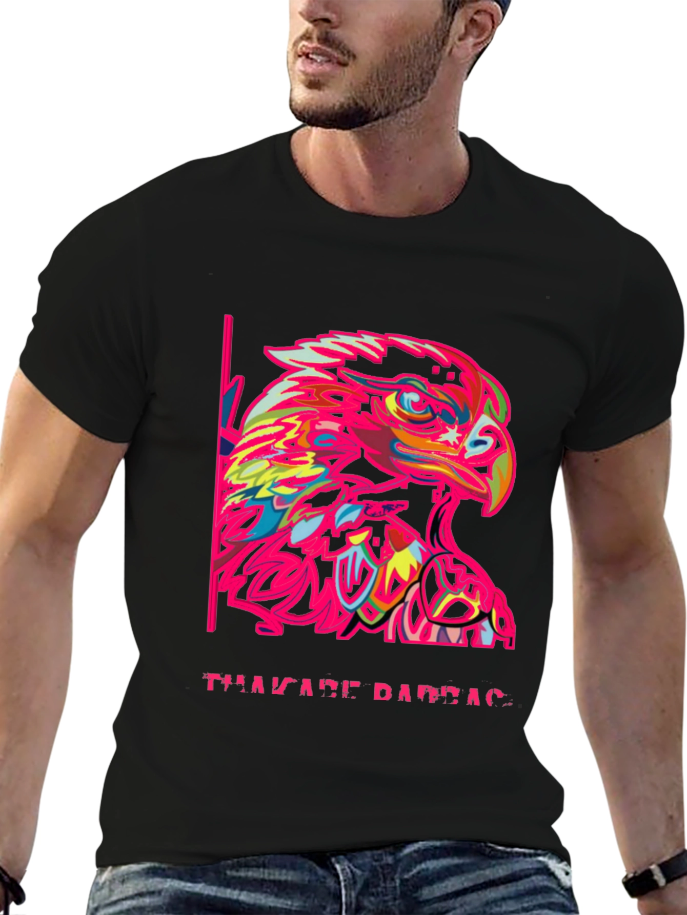 Bold Eagle Graphic Tee - Mens Black T-Shirt