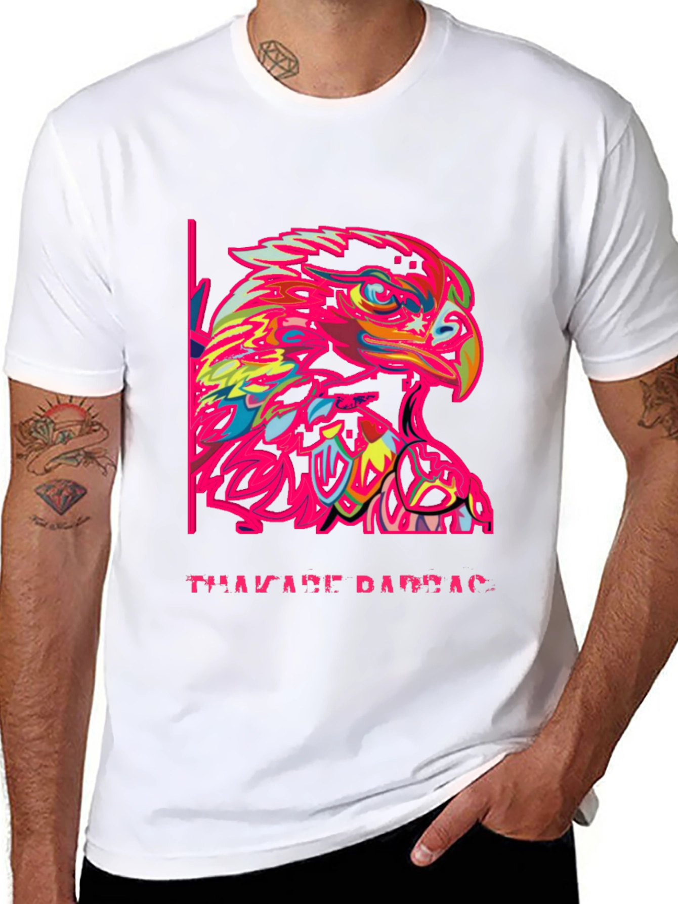 Bold Eagle Graphic Tee - Mens Black T-Shirt