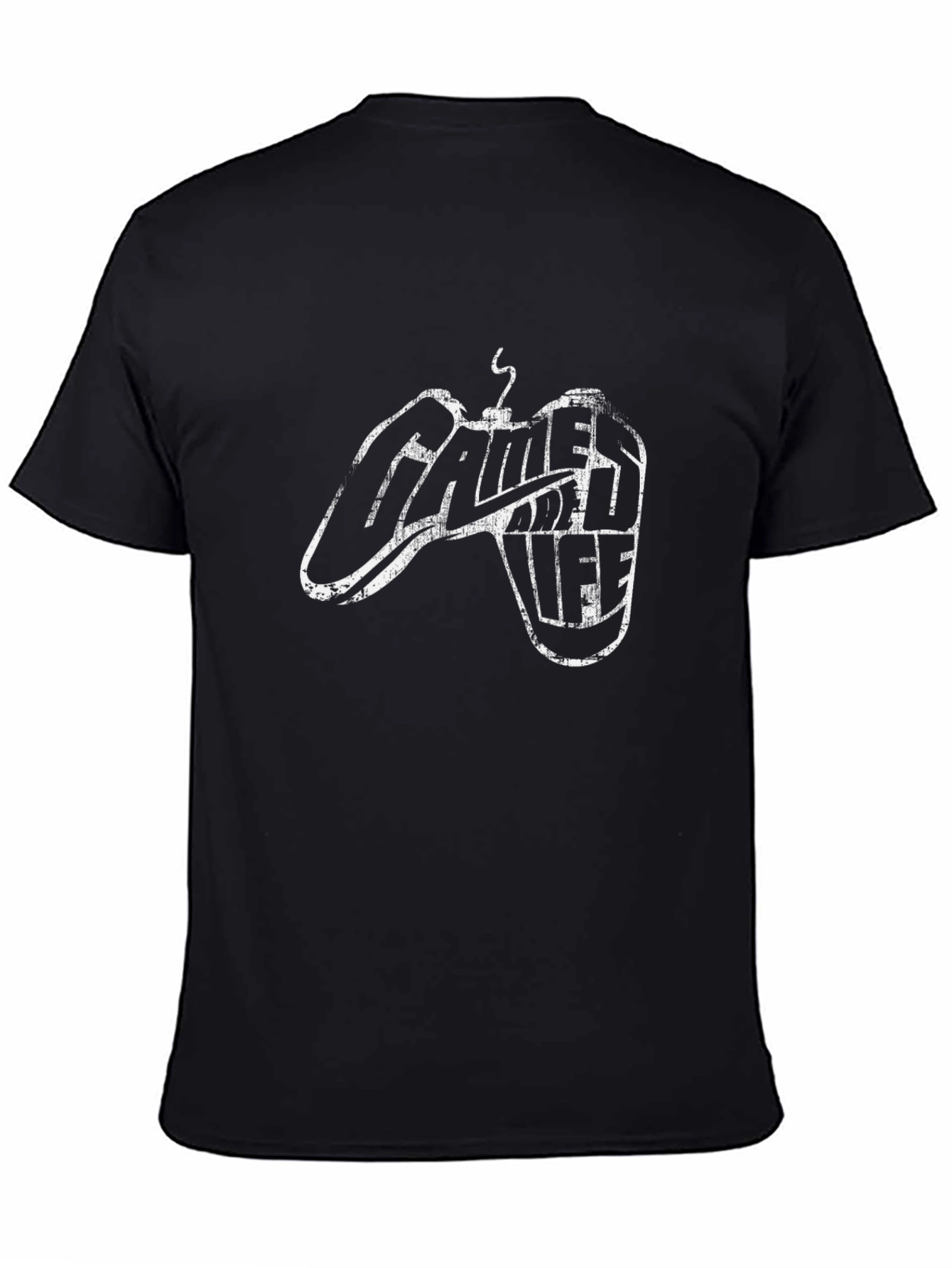 Gamer Life Black Graphic Tee - Controller Design