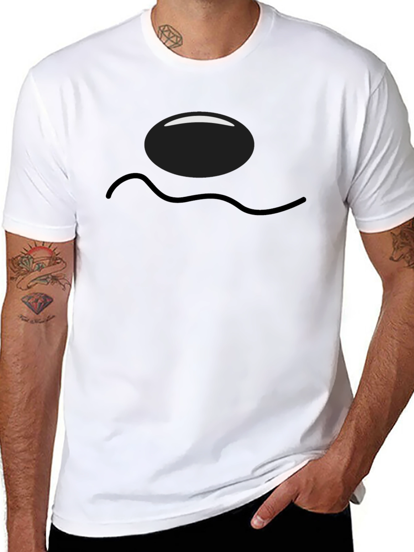 Funny Fried Egg Black Graphic Tee