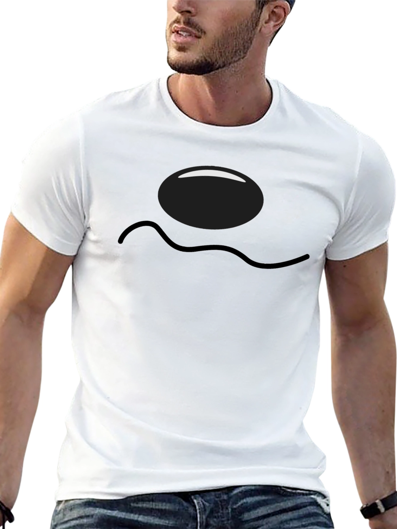 Funny Fried Egg Black Graphic Tee